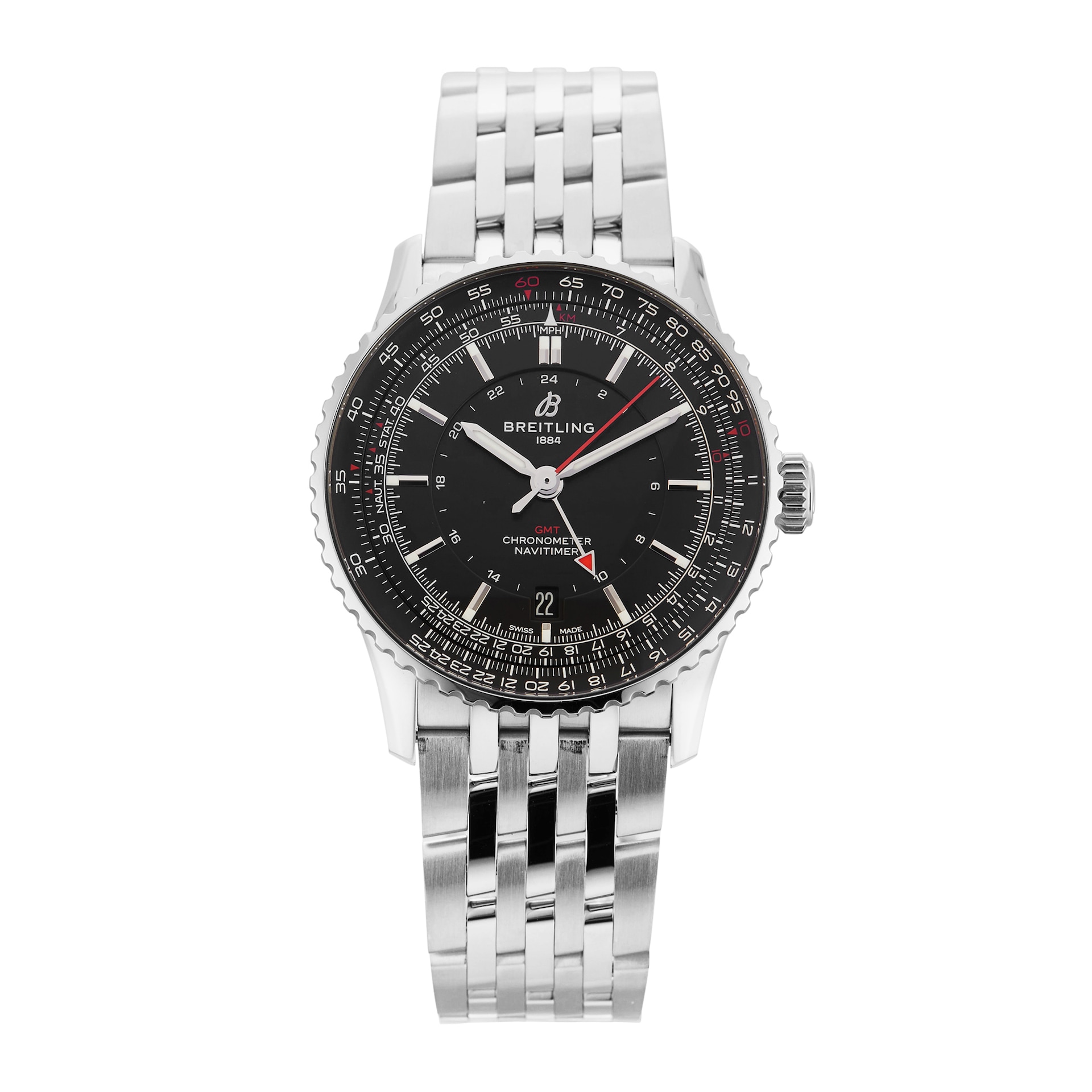 Pre-Owned Breitling Navitimer Automatic GMT 41mm Stainless Steel