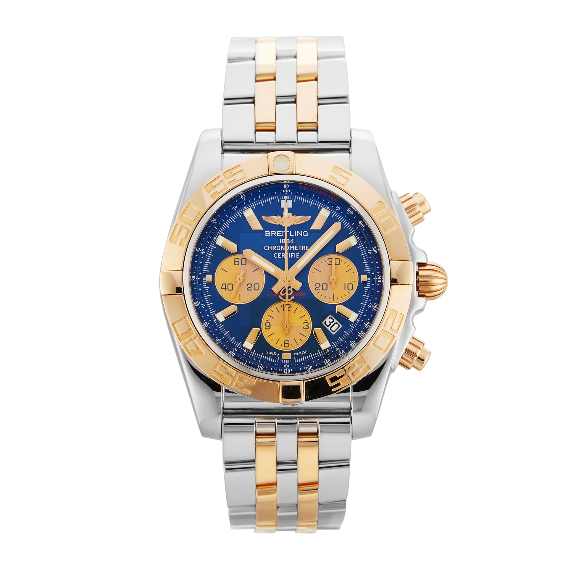 Pre-Owned Breitling Chronomat 44 Stainless Steel and Rose Gold