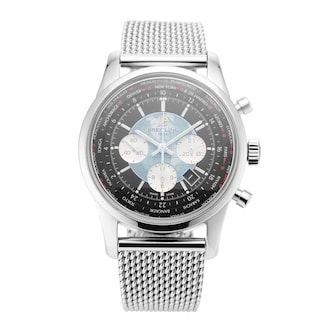 Pre-Owned Breitling Transocean Chronograph Unitime 46mm Stainless Steel Pre-Owned Breitling Transocean Chronograph Unitime 46mm Stainless Steel
