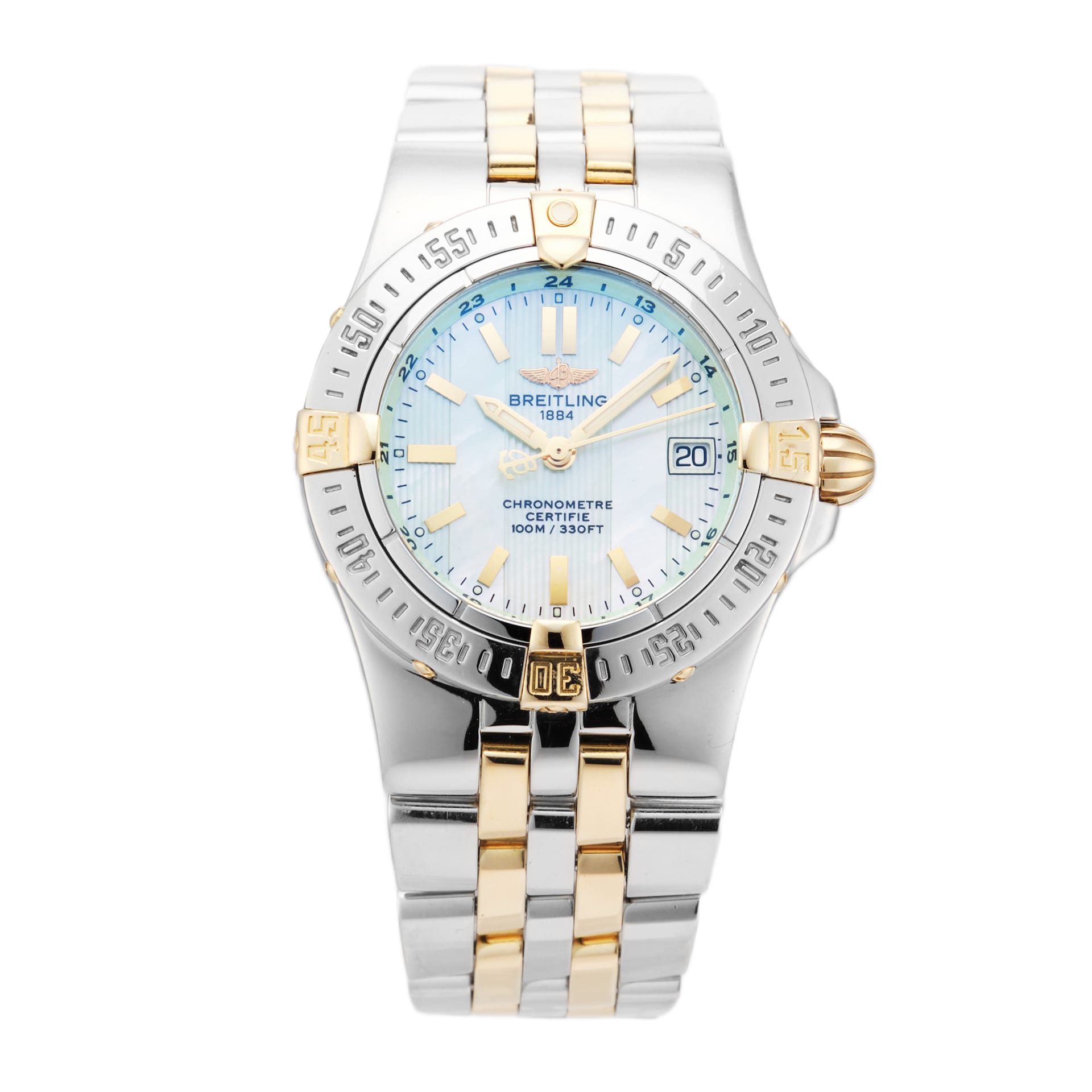 Pre-Owned Breitling Starliner 30mm Stainless Steel and Yellow Gold