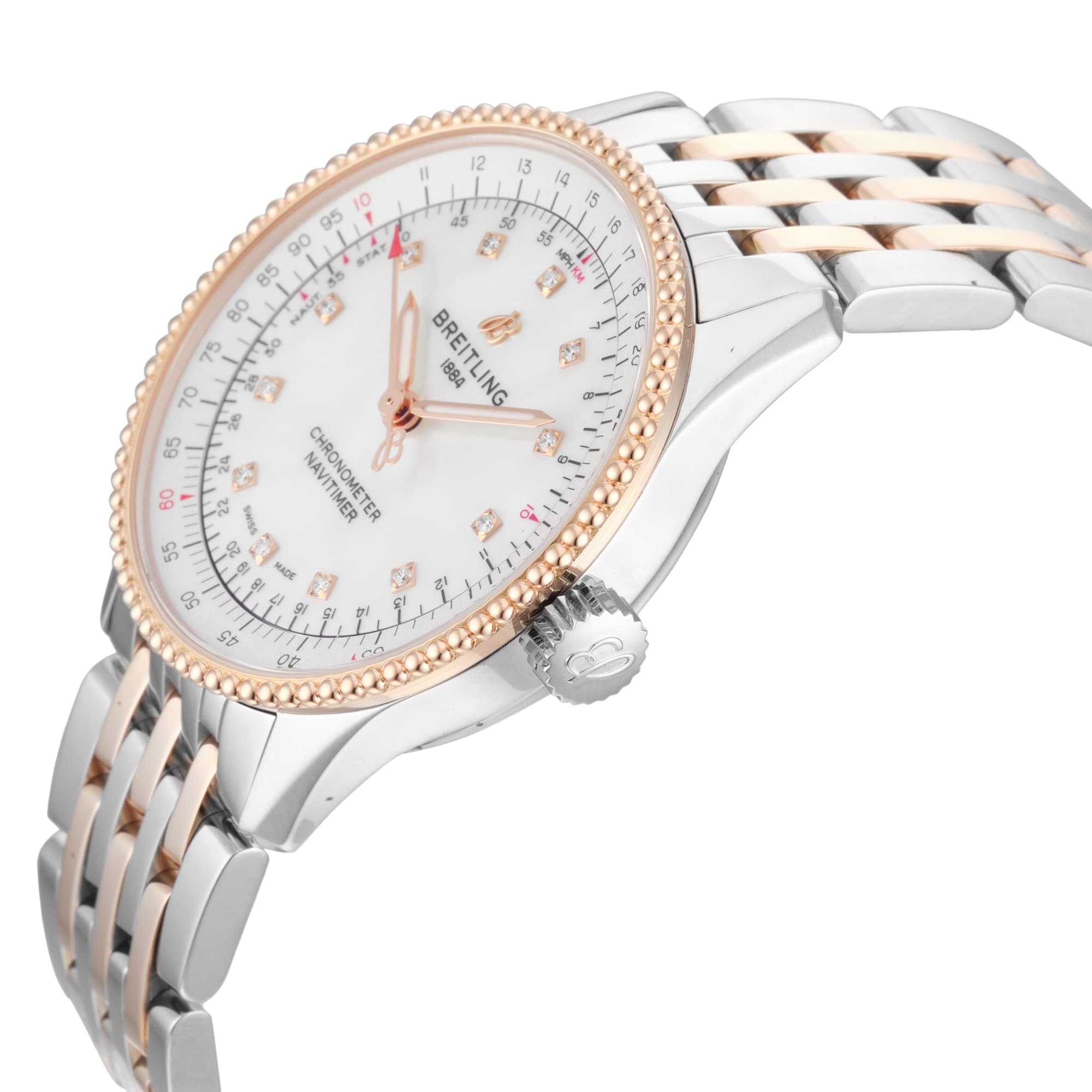 Pre-Owned Breitling Navitimer Automatic 35mm Stainless Steel and Rose Gold