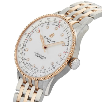 Pre-Owned Breitling Navitimer Automatic 36mm Stainless Steel and Rose Gold