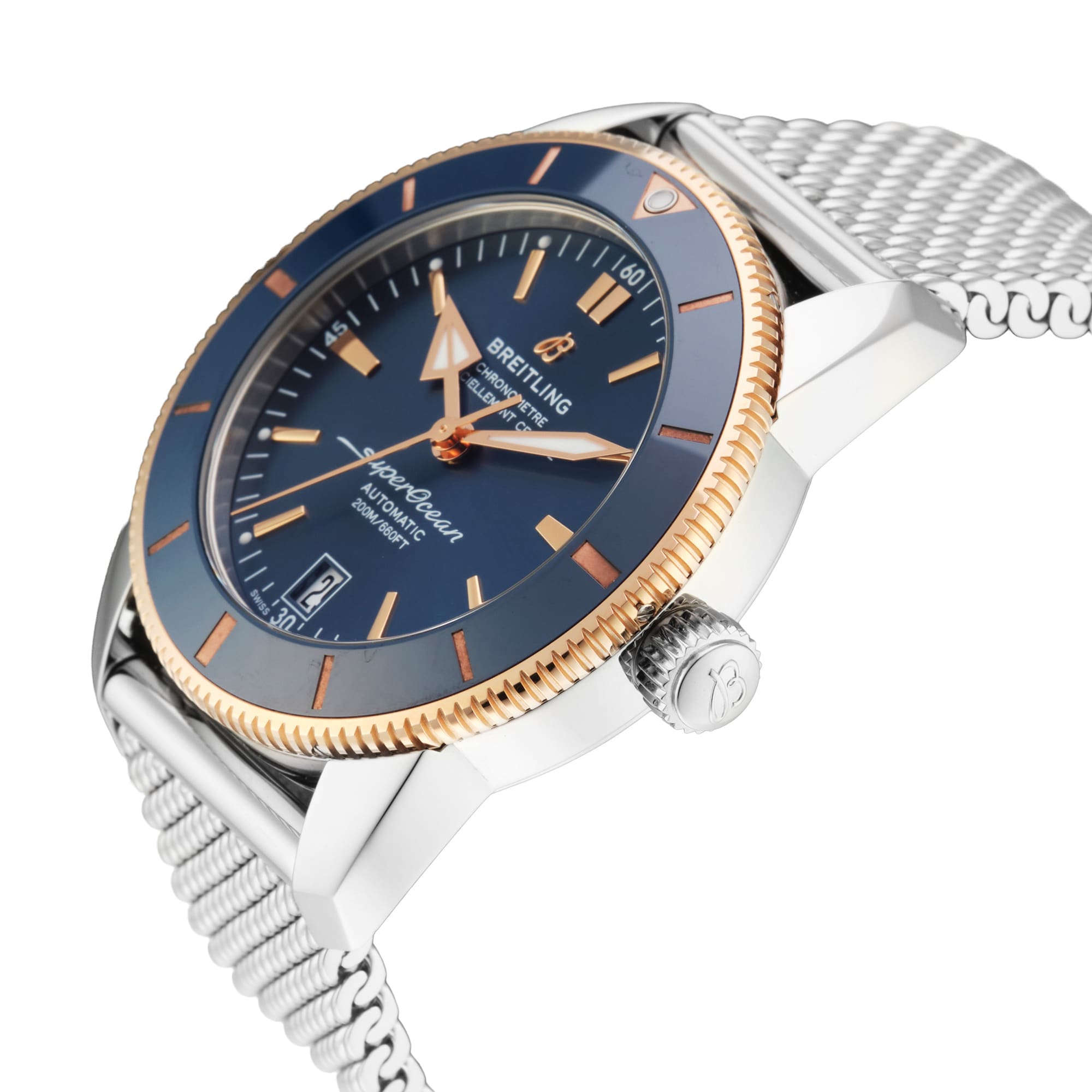 Pre-Owned Breitling Superocean Heritage B20 Automatic 42mm Stainless Steel and Rose Gold Pre-Owned Breitling Superocean Heritage B20 Automatic 42mm Stainless Steel and Rose Gold