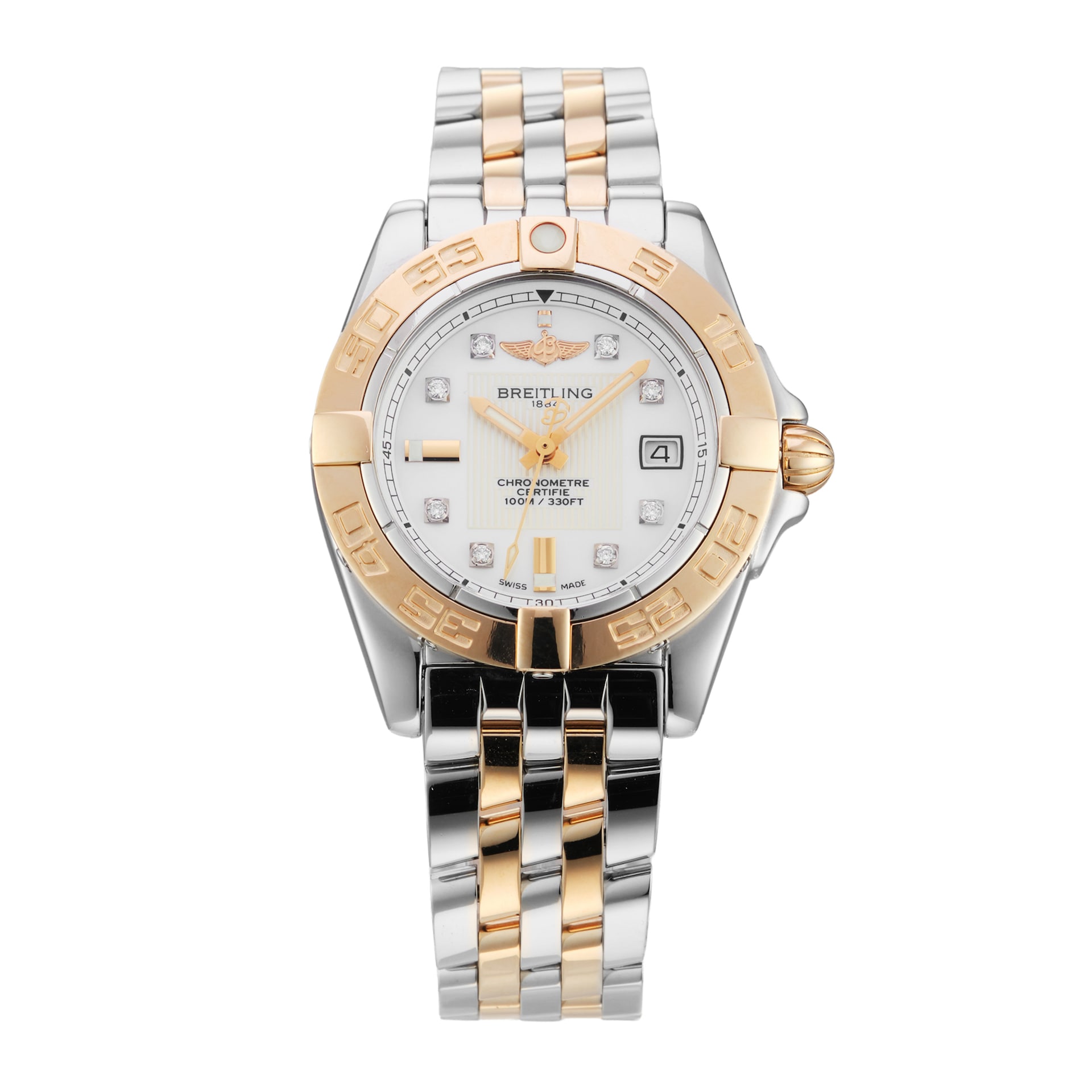 Pre-Owned Breitling Galactic 32mm Stainless Steel and Rose Gold