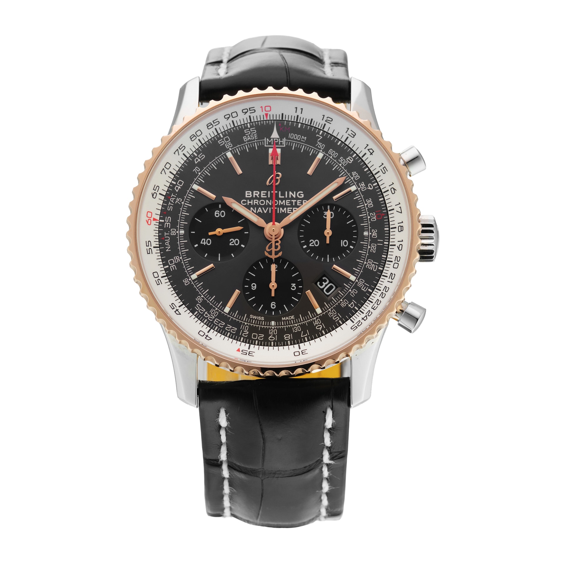 Pre-Owned Breitling Navitimer B01 43 Chronograph 43mm Stainless Steel and Rose Gold