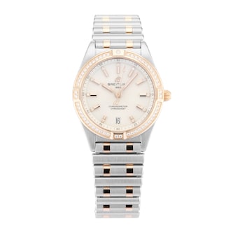 Pre-Owned Breitling Chronomat 32mm Stainless Steel and Rose Gold Pre-Owned Breitling Chronomat 32mm Stainless Steel and Rose Gold
