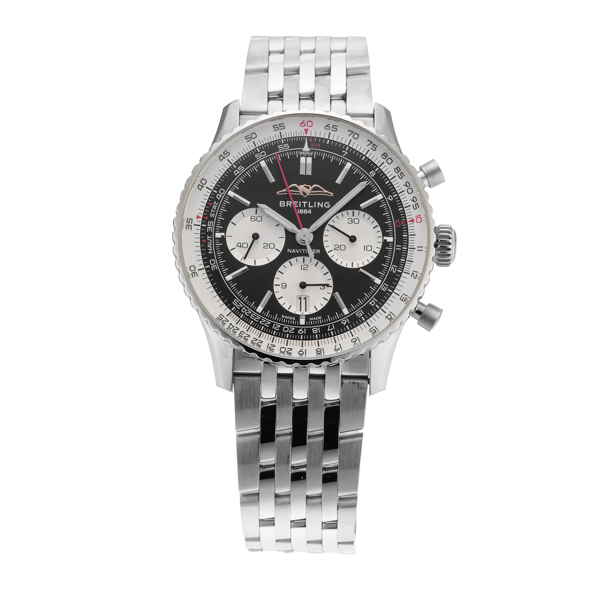 Pre-Owned Breitling Navitimer B01 Chronograph 43mm Stainless Steel Pre-Owned Breitling Navitimer B01 Chronograph 43mm Stainless Steel