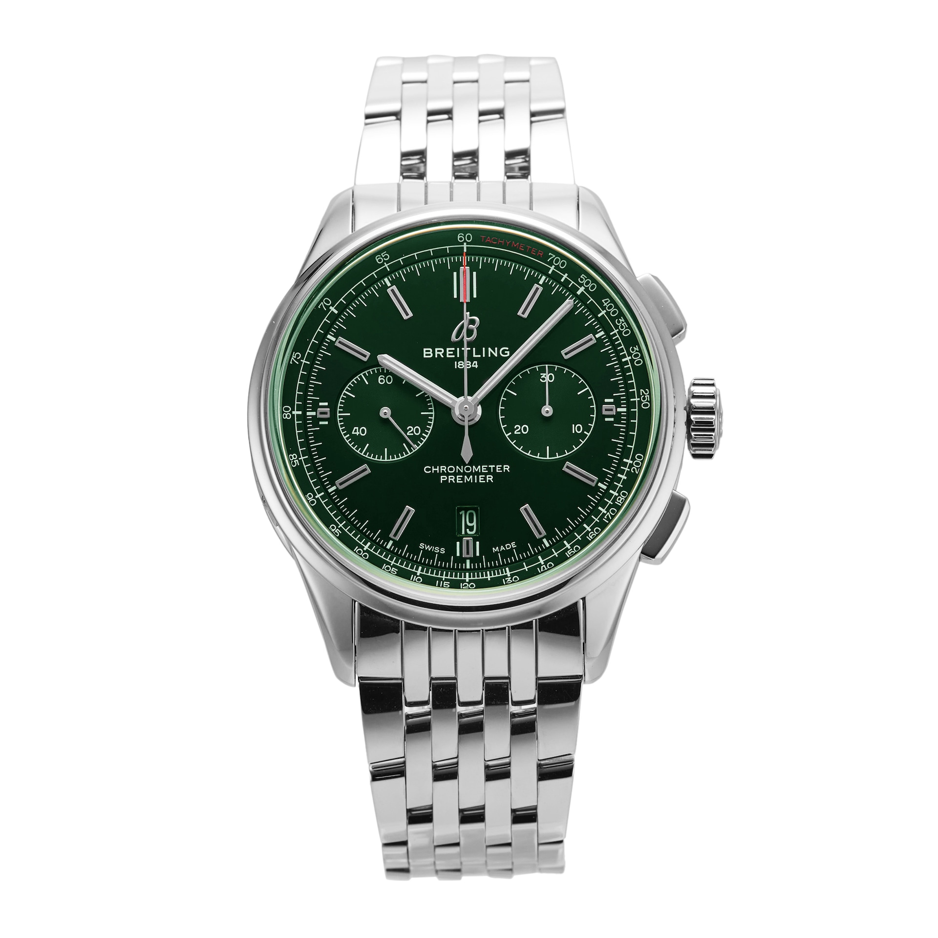 Pre-Owned Breitling Premier B01 Chronograph 42 Bentley British Racing Green 42mm Stainless Steel
