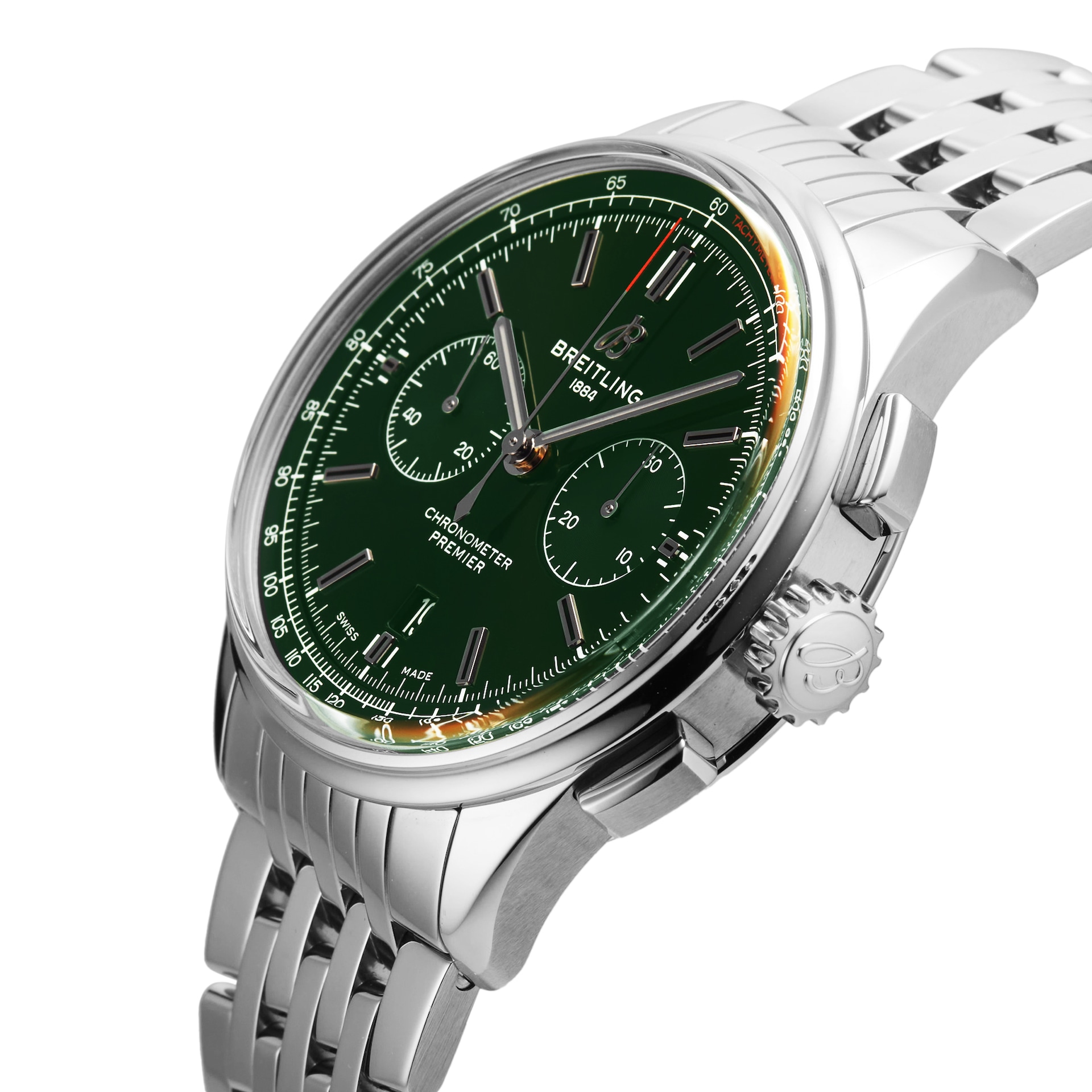 Pre-Owned Breitling Premier B01 Chronograph 42 Bentley British Racing Green 42mm Stainless Steel