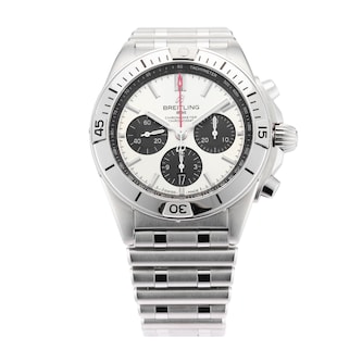 Pre-Owned Breitling Pre-Owned Breitling Chronomat B01 42 42mm Stainless Steel AB0134101G1A1 Pre-Owned Breitling Pre-Owned Breitling Chronomat B01 42 42mm Stainless Steel AB0134101G1A1