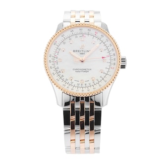 Pre-Owned Breitling Navitimer Automatic 35mm Stainless Steel and Rose Gold Pre-Owned Breitling Navitimer Automatic 35mm Stainless Steel and Rose Gold