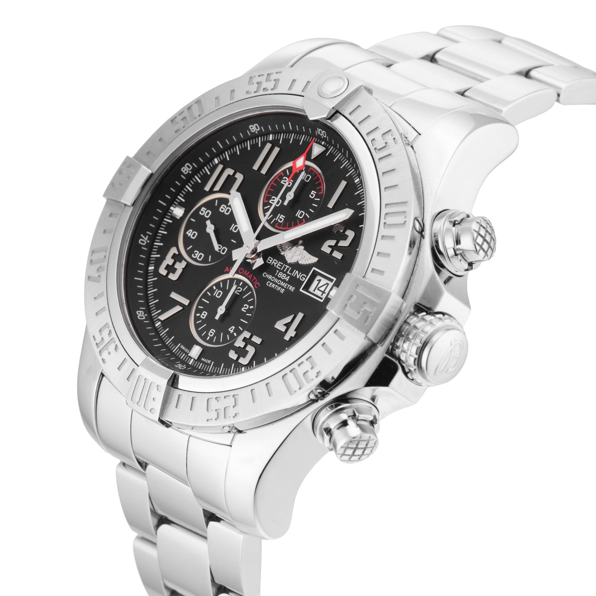 Pre-Owned Breitling Super Avenger II 48mm Stainless Steel Pre-Owned Breitling Super Avenger II 48mm Stainless Steel