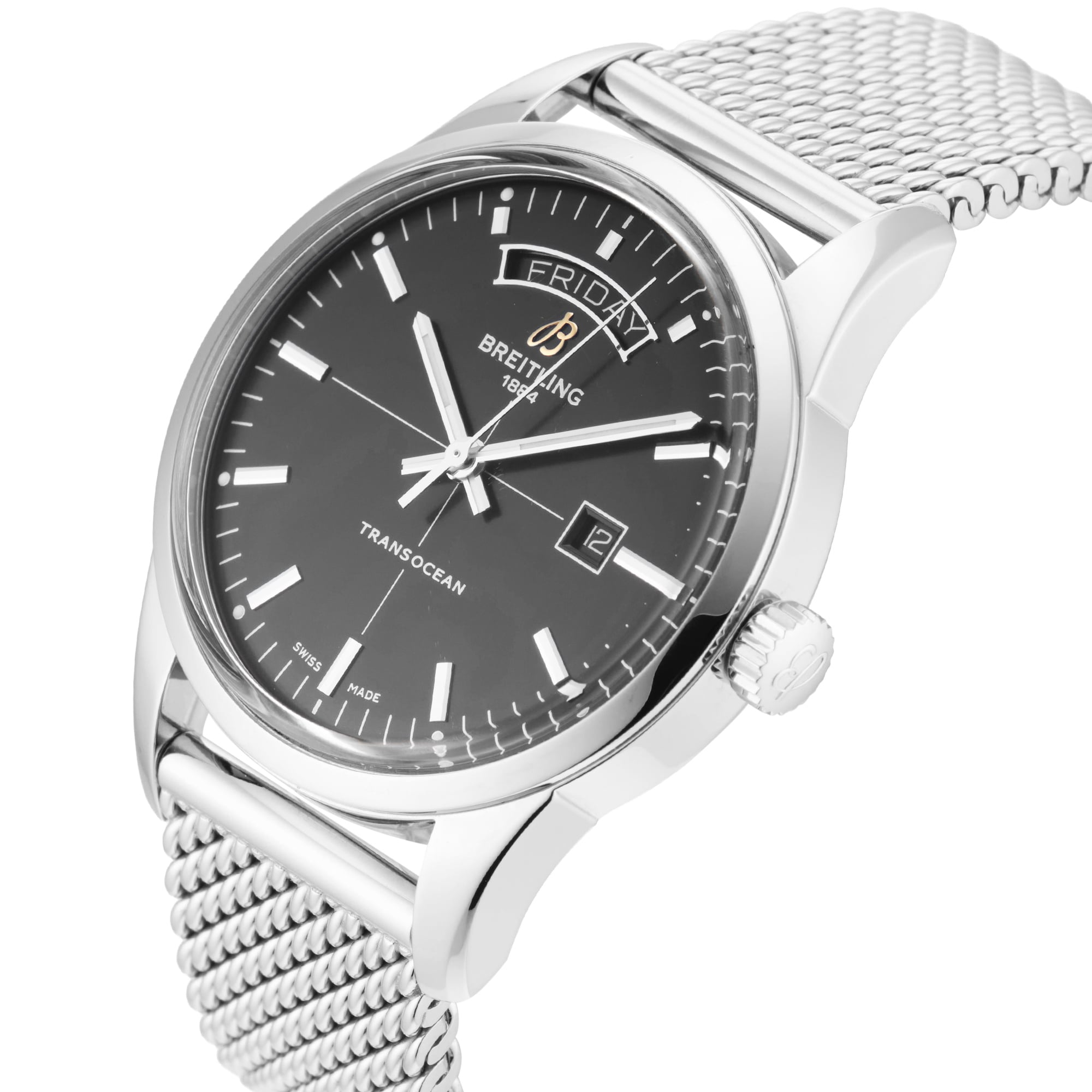 Pre-Owned Breitling Transocean 43mm Stainless Steel Pre-Owned Breitling Transocean 43mm Stainless Steel