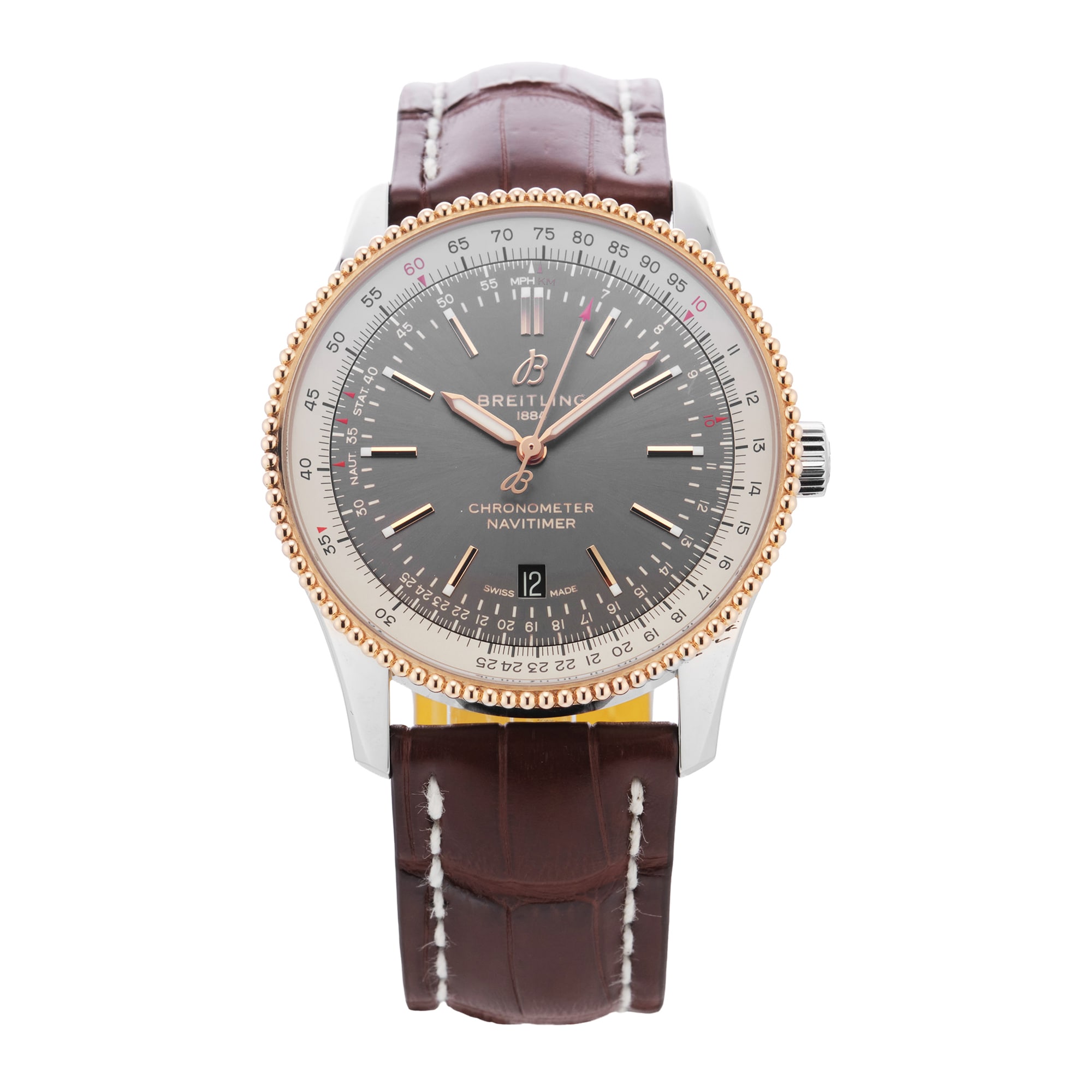 Pre-Owned Breitling Navitimer 41mm Stainless Steel and Rose Gold Pre-Owned Breitling Navitimer 41mm Stainless Steel and Rose Gold
