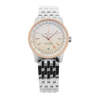 Pre-Owned Breitling Pre-Owned Breitling Navitimer 38mm Stainless Steel and Rose Gold U17325211G1A1 Pre-Owned Breitling Pre-Owned Breitling Navitimer 38mm Stainless Steel and Rose Gold U17325211G1A1