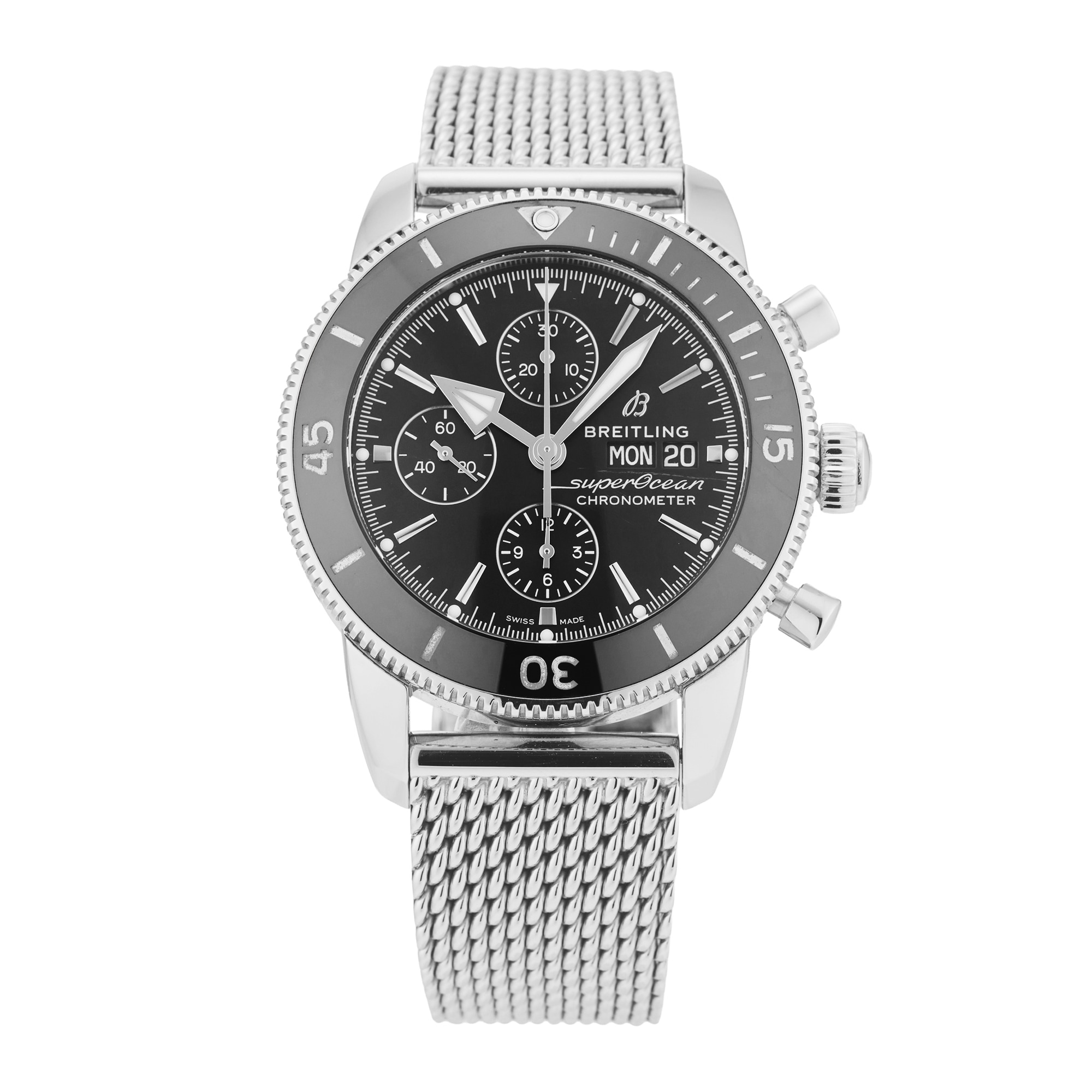 Pre-Owned Breitling Superocean Heritage Chronograph 44mm Stainless Steel Pre-Owned Breitling Superocean Heritage Chronograph 44mm Stainless Steel