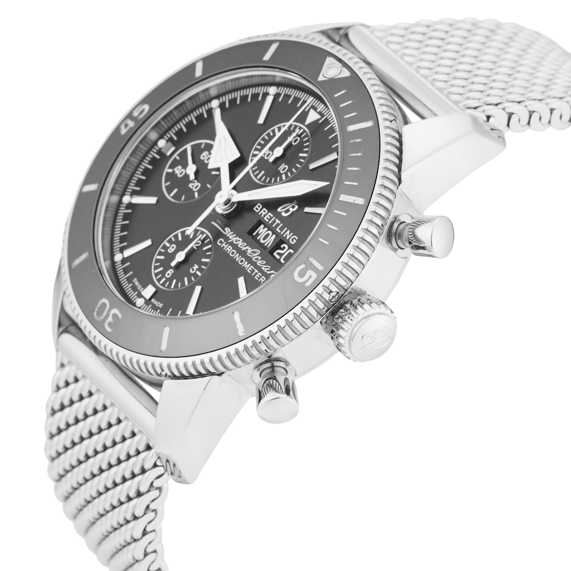 Pre-Owned Breitling Superocean Heritage Chronograph 44mm Stainless Steel Pre-Owned Breitling Superocean Heritage Chronograph 44mm Stainless Steel