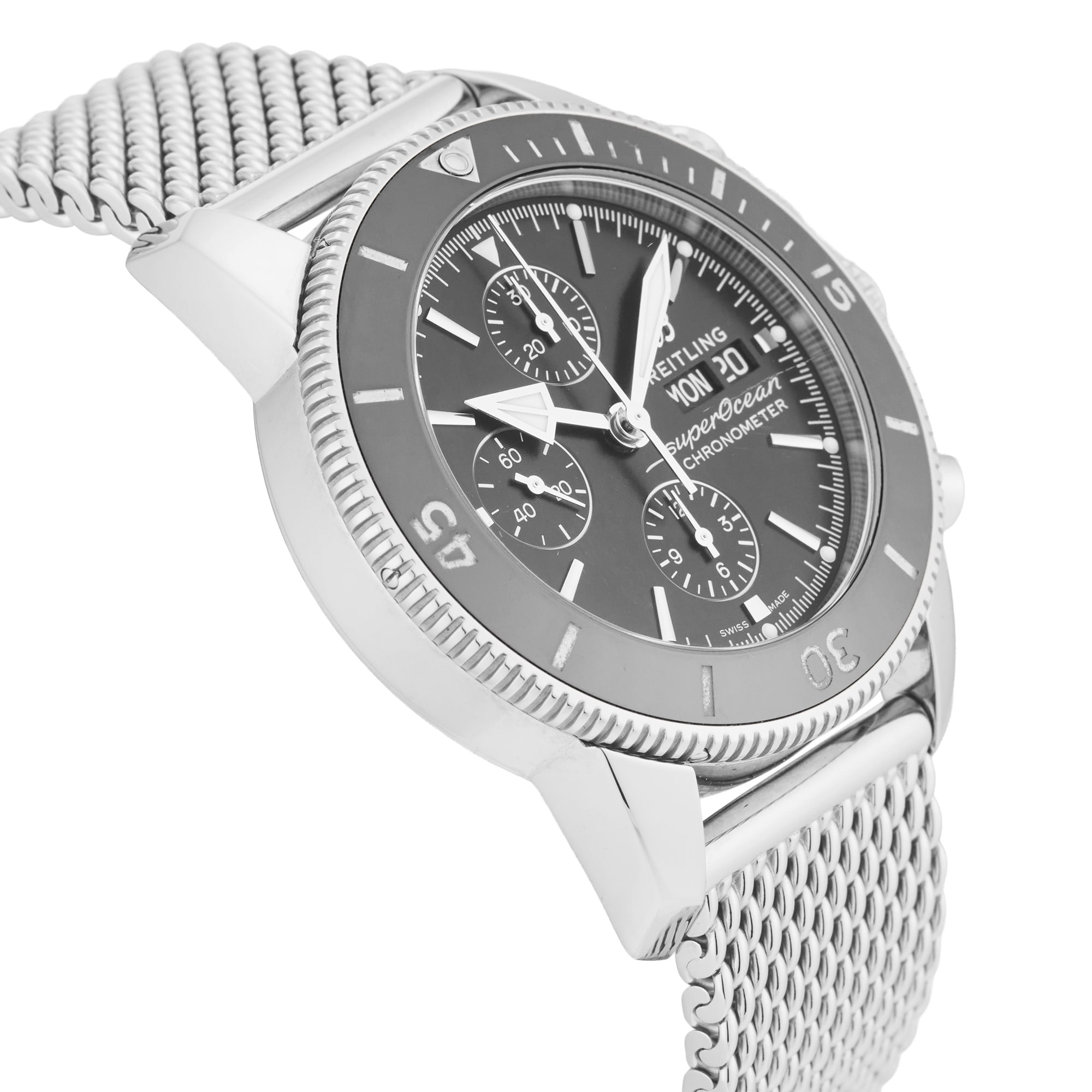 Pre-Owned Breitling Superocean Heritage Chronograph 44mm Stainless Steel Pre-Owned Breitling Superocean Heritage Chronograph 44mm Stainless Steel
