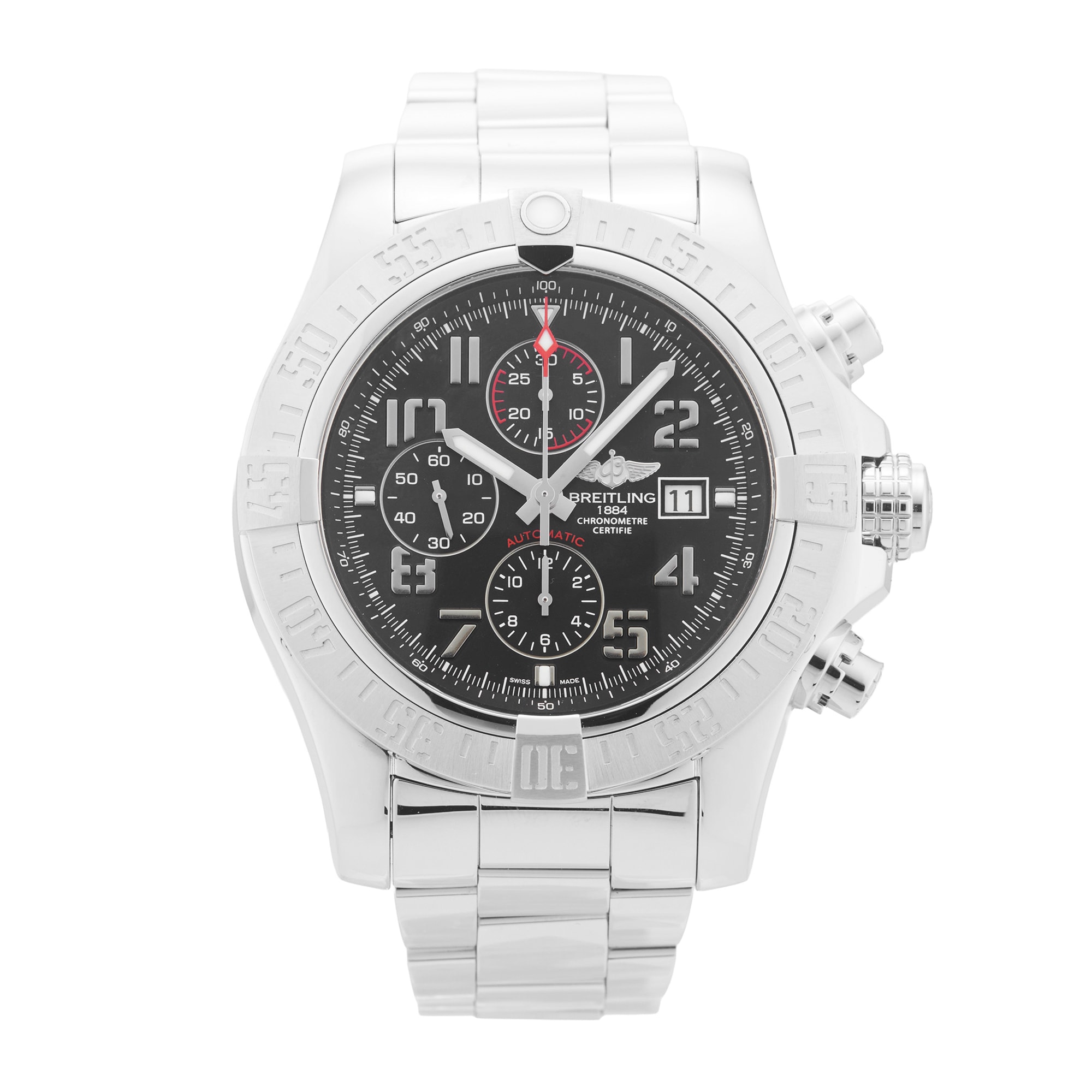 Pre-Owned Breitling Super Avenger II 48mm Stainless Steel Pre-Owned Breitling Super Avenger II 48mm Stainless Steel