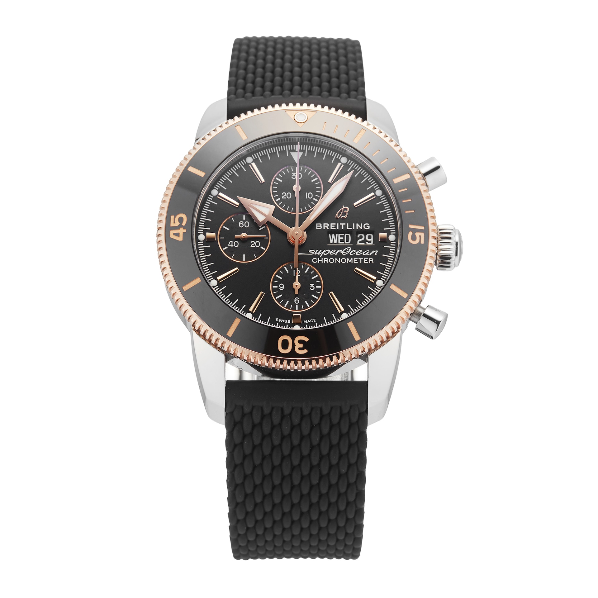 Pre-Owned Breitling Superocean Heritage Chronograph 44mm Stainless Steel and Rose Gold Pre-Owned Breitling Superocean Heritage Chronograph 44mm Stainless Steel and Rose Gold