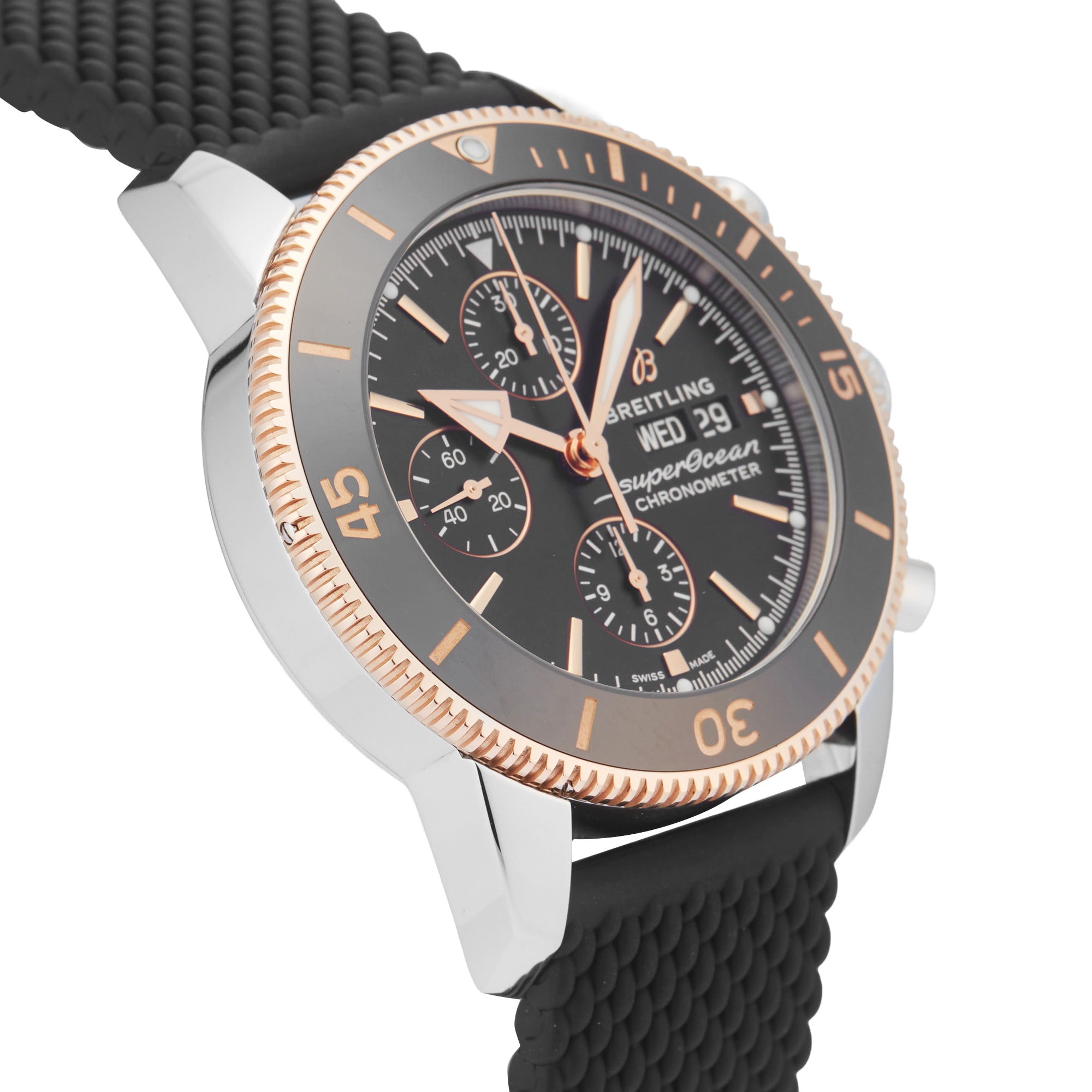 Pre-Owned Breitling Superocean Heritage Chronograph 44mm Stainless Steel and Rose Gold Pre-Owned Breitling Superocean Heritage Chronograph 44mm Stainless Steel and Rose Gold