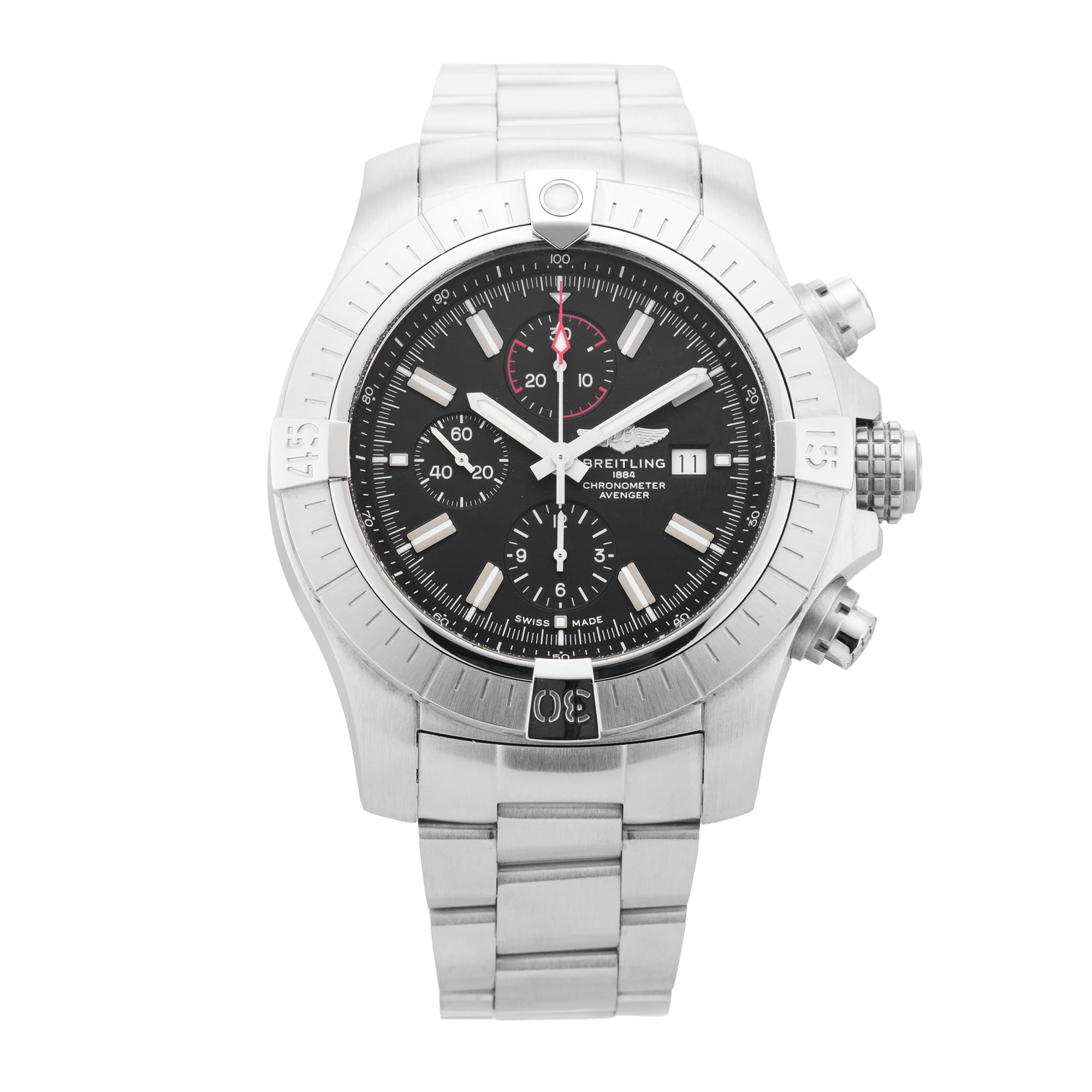 Pre-Owned Breitling Super Avenger Chronograph 48mm Stainless Steel Pre-Owned Breitling Super Avenger Chronograph 48mm Stainless Steel