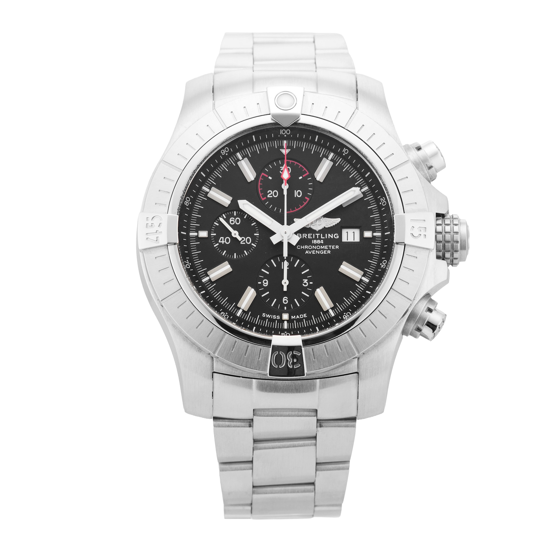 Pre-Owned Breitling Super Avenger Chronograph 48mm Stainless Steel Pre-Owned Breitling Super Avenger Chronograph 48mm Stainless Steel