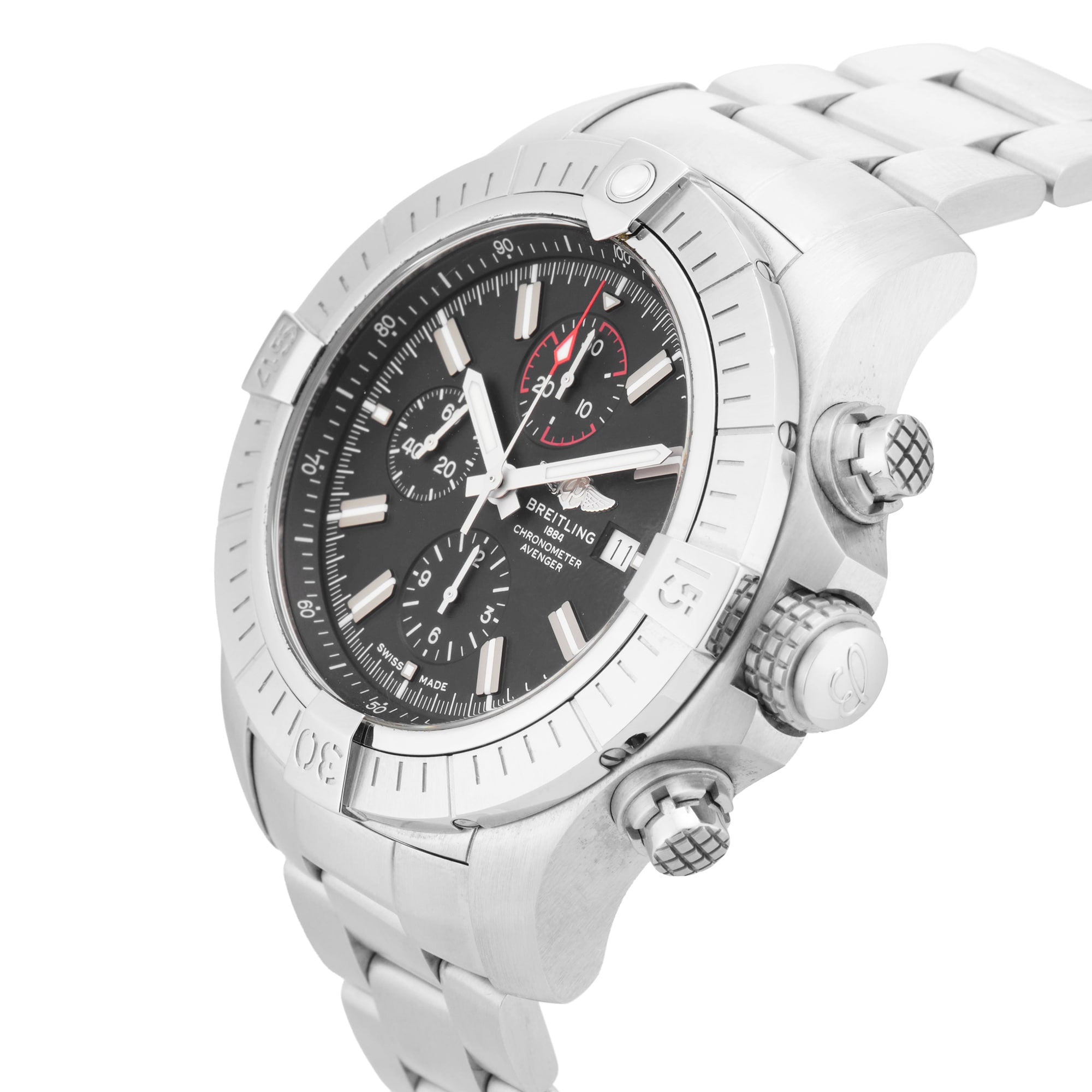 Pre-Owned Breitling Super Avenger Chronograph 48mm Stainless Steel Pre-Owned Breitling Super Avenger Chronograph 48mm Stainless Steel