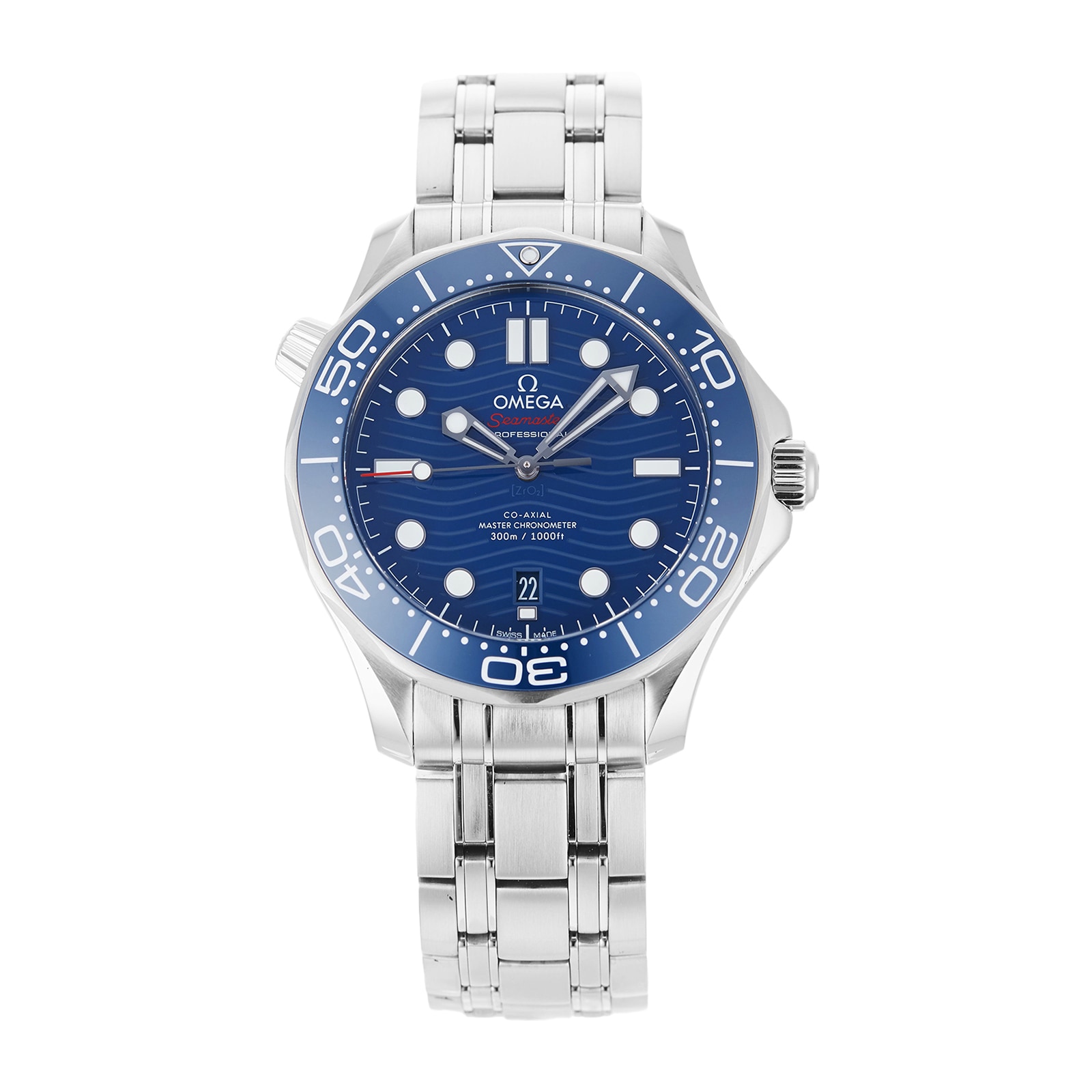Pre-Owned Omega Seamaster Diver Blue Steel Mens Watch 210.30.42.20.03.001