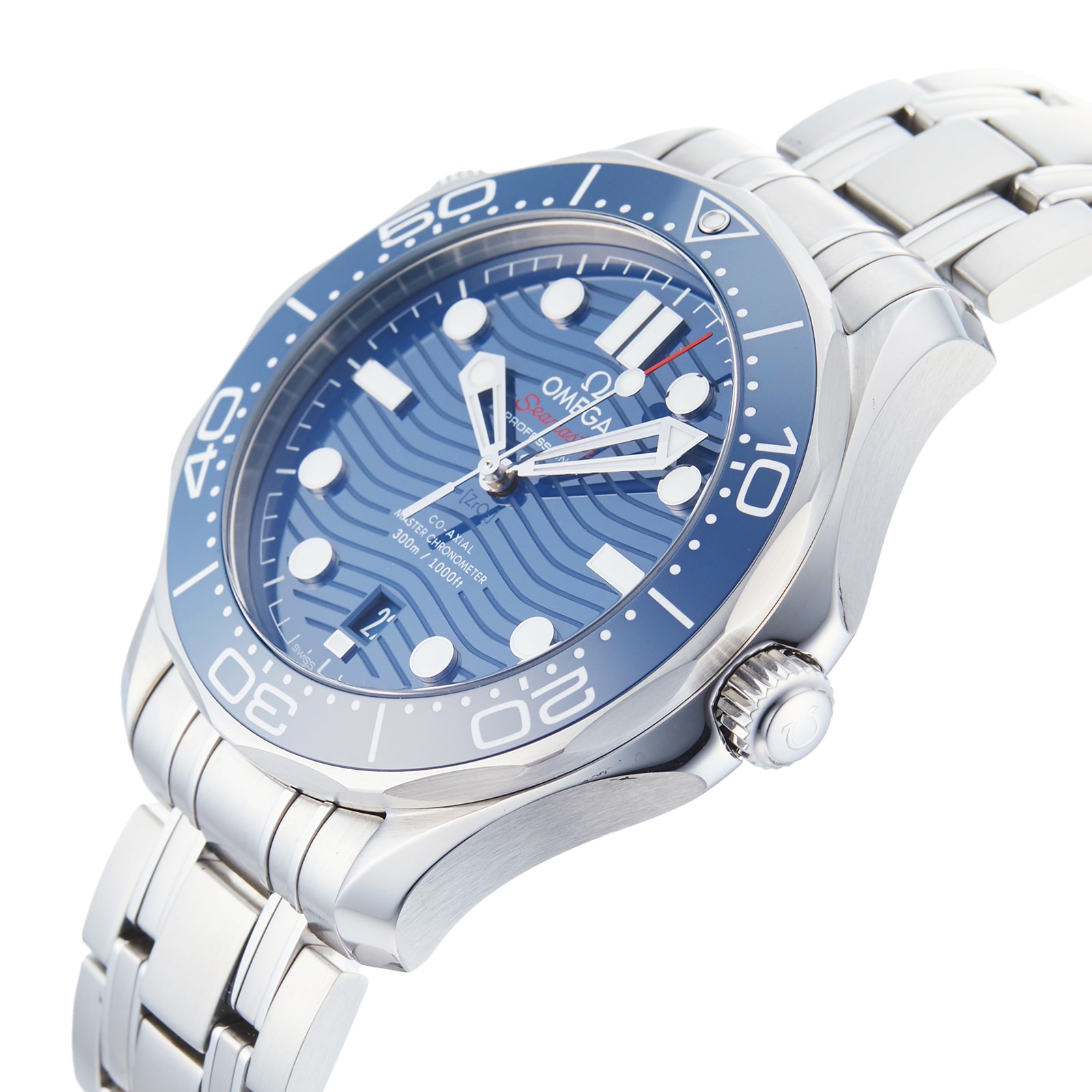 Pre-Owned Omega Seamaster Diver Blue Steel Mens Watch 210.30.42.20.03.001