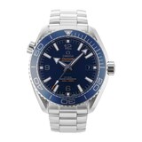 Pre-Owned Omega Pre-Owned Omega Seamaster Planet Ocean Blue Steel Mens Watch 215.30.44.21.03.001