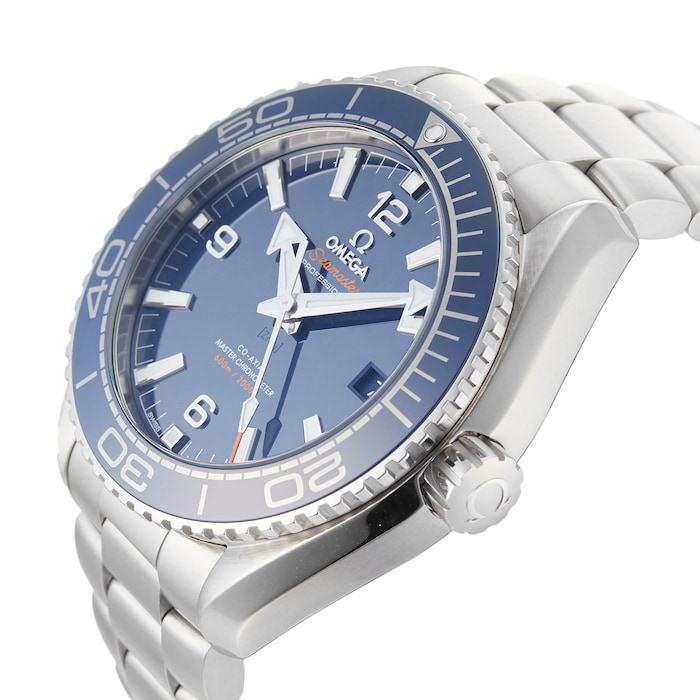 Pre-Owned Omega Pre-Owned Omega Seamaster Planet Ocean Blue Steel Mens Watch 215.30.44.21.03.001