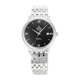 Pre-Owned Omega De Ville Black Steel Mens Watch 424.10.40.20.01.001