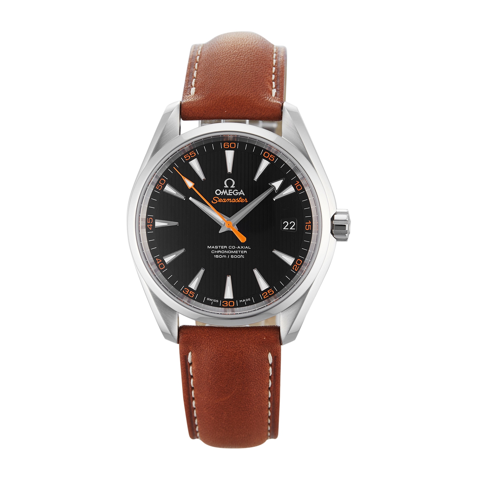 Pre-Owned Omega Seamaster Aqua Terra Black Steel Mens Watch 231.12.42.21.01.002