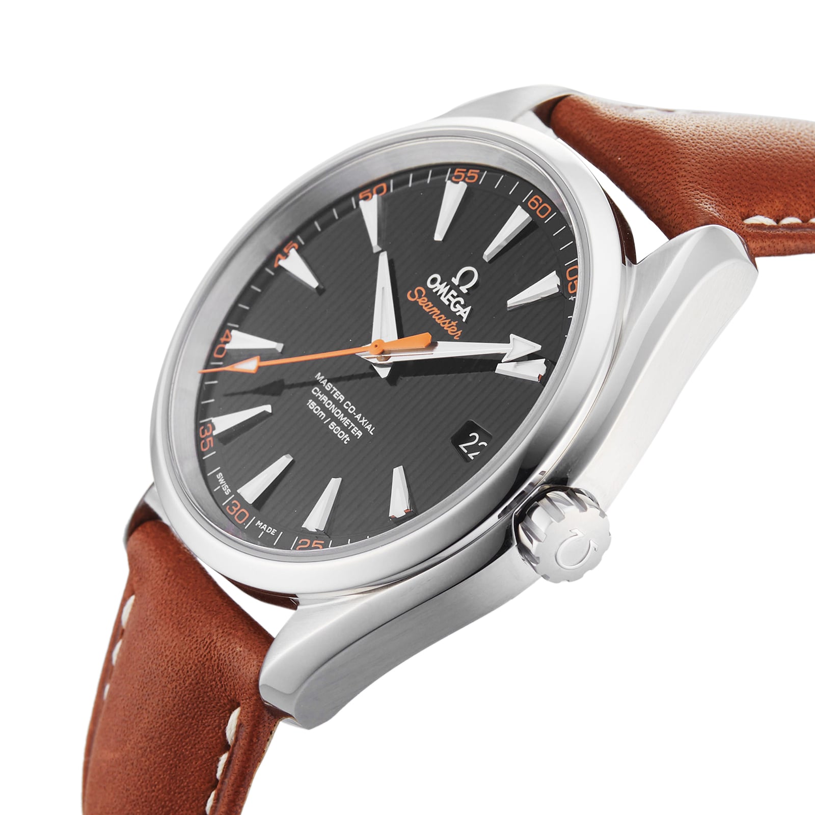 Pre-Owned Omega Seamaster Aqua Terra Black Steel Mens Watch 231.12.42.21.01.002