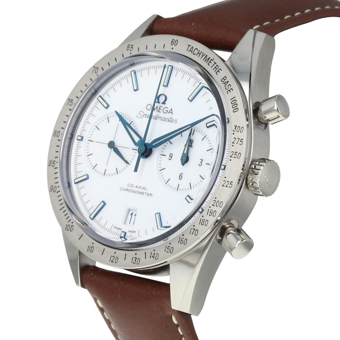 Pre-Owned Omega Speedmaster White Titanium Mens Watch 331.92.42.51.04.001