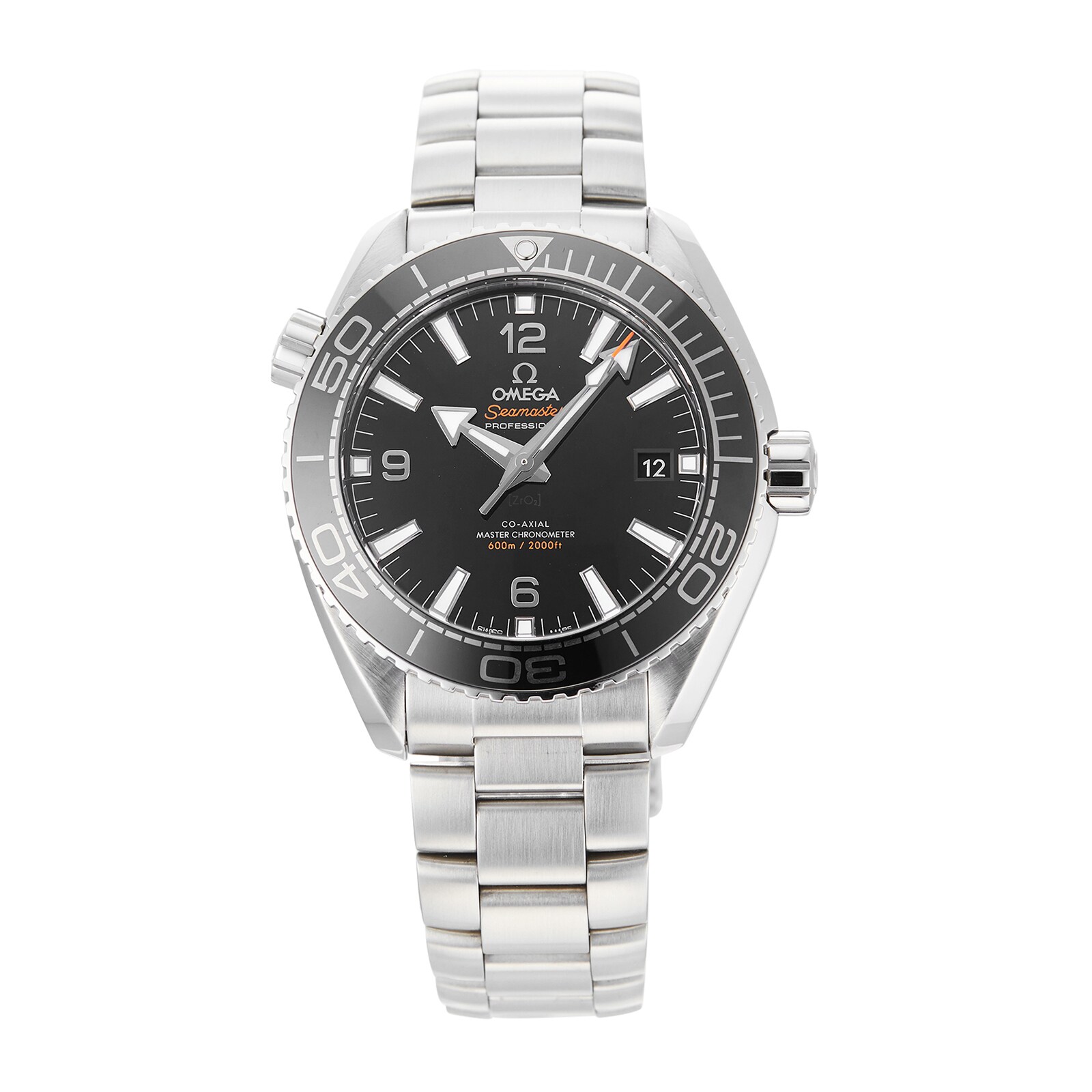 Pre-Owned Omega Seamaster Planet Ocean Black Steel Mens Watch 215.30.44.21.01.001