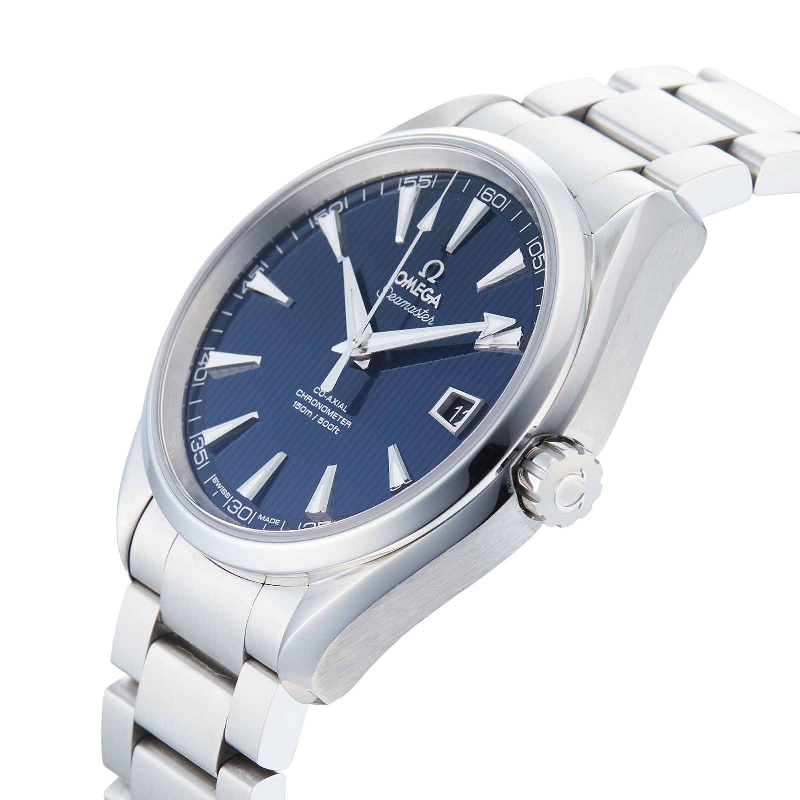 Pre-Owned Omega Seamaster Aqua Terra Blue Steel Mens Watch 231.10.42.21.03.001