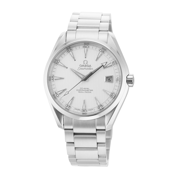 Pre-Owned Omega Pre-Owned Omega Seamaster Aqua Terra Silver Steel Mens Watch 231.10.42.21.02.001