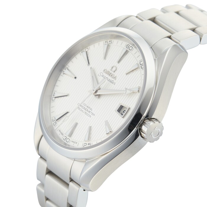 Pre-Owned Omega Pre-Owned Omega Seamaster Aqua Terra Silver Steel Mens Watch 231.10.42.21.02.001