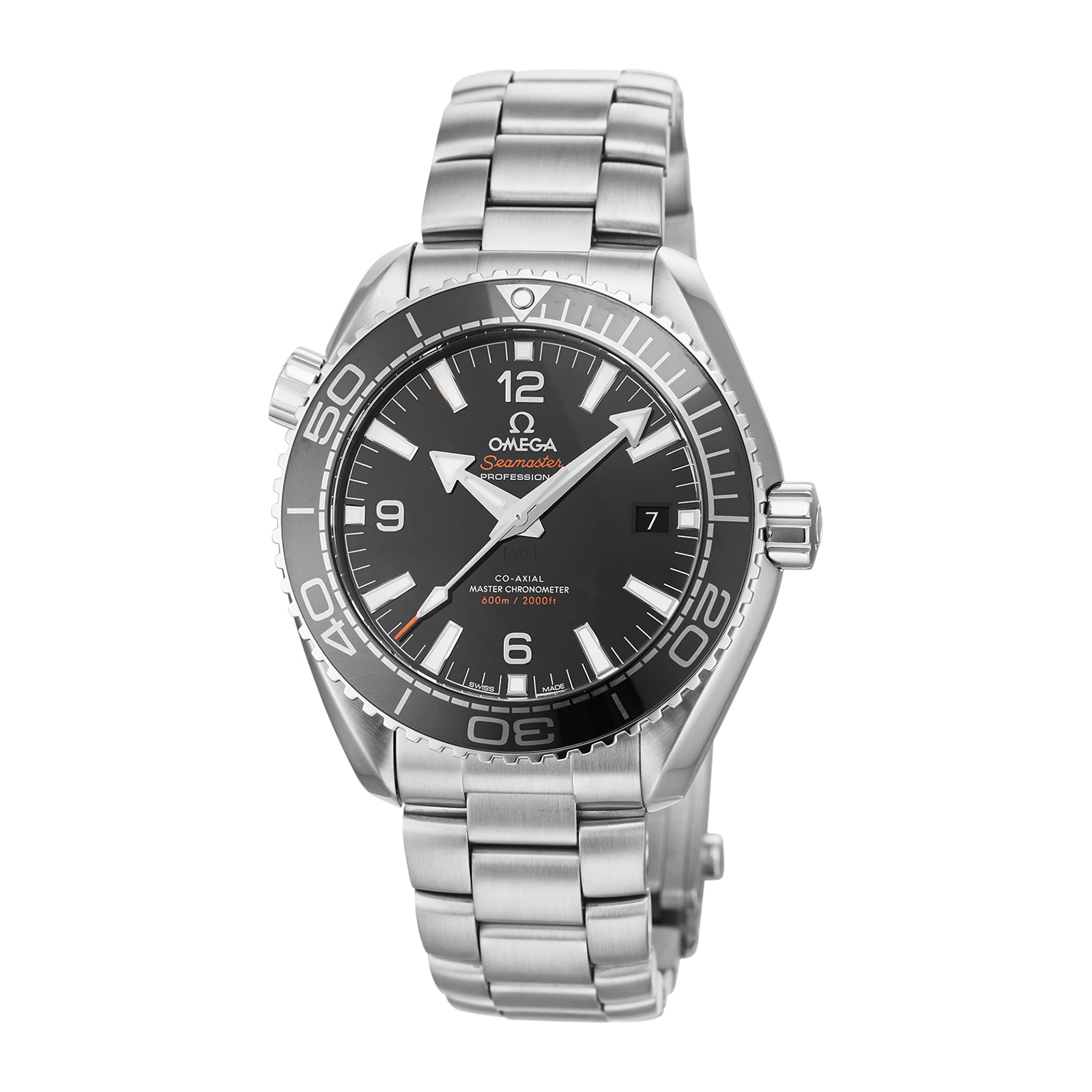 Pre-Owned Omega Seamaster Planet Ocean Black Steel Mens Watch 215.30.44.21.01.001