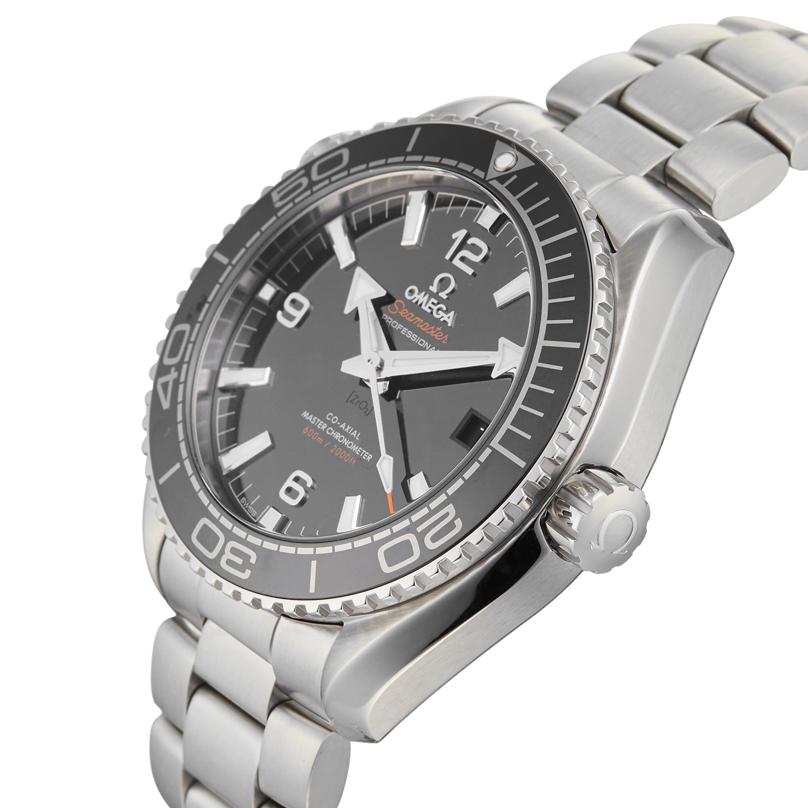 Pre-Owned Omega Seamaster Planet Ocean Black Steel Mens Watch 215.30.44.21.01.001