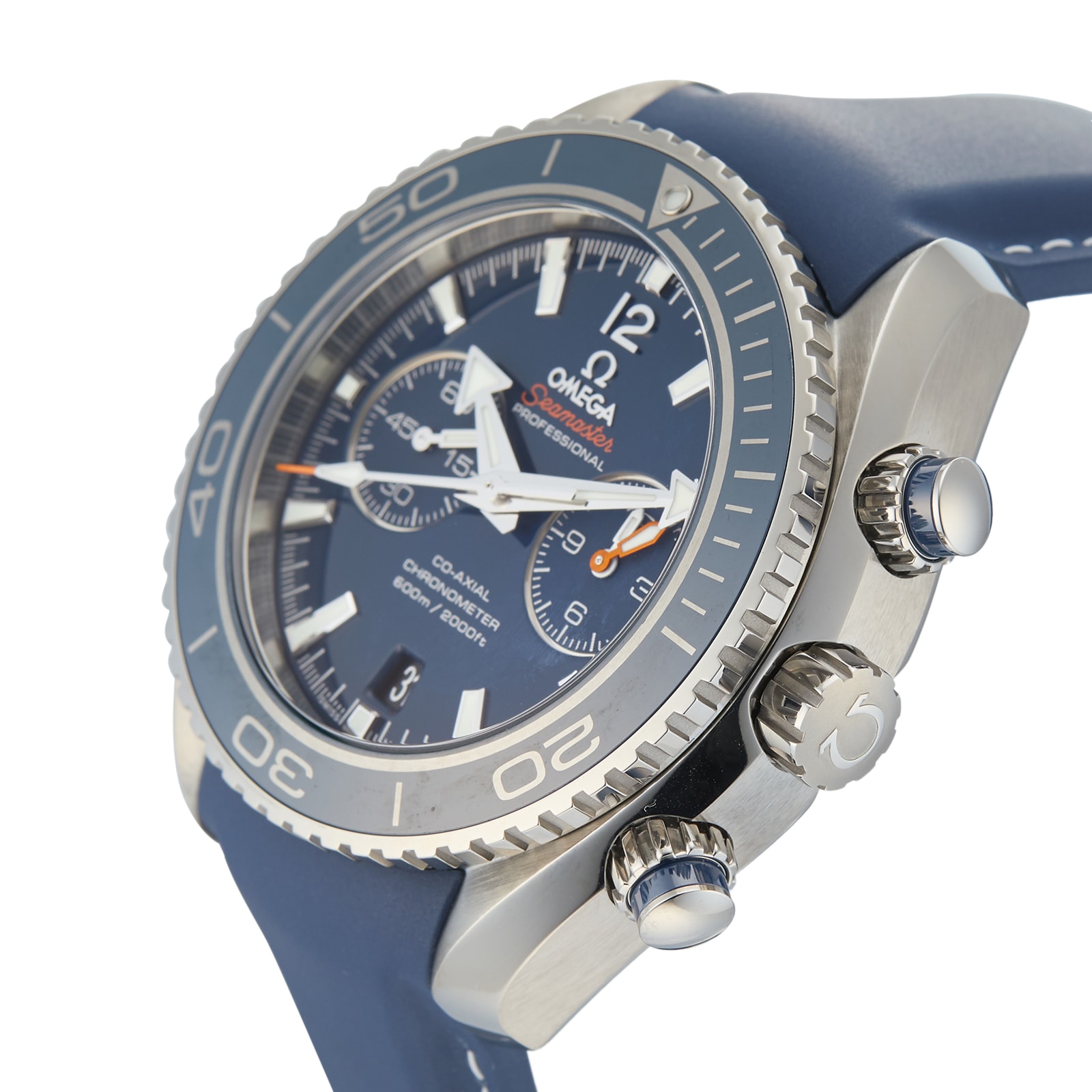 Pre-Owned Omega Seamaster Planet Ocean Blue Titanium Mens Watch 232.92.46.51.03.001