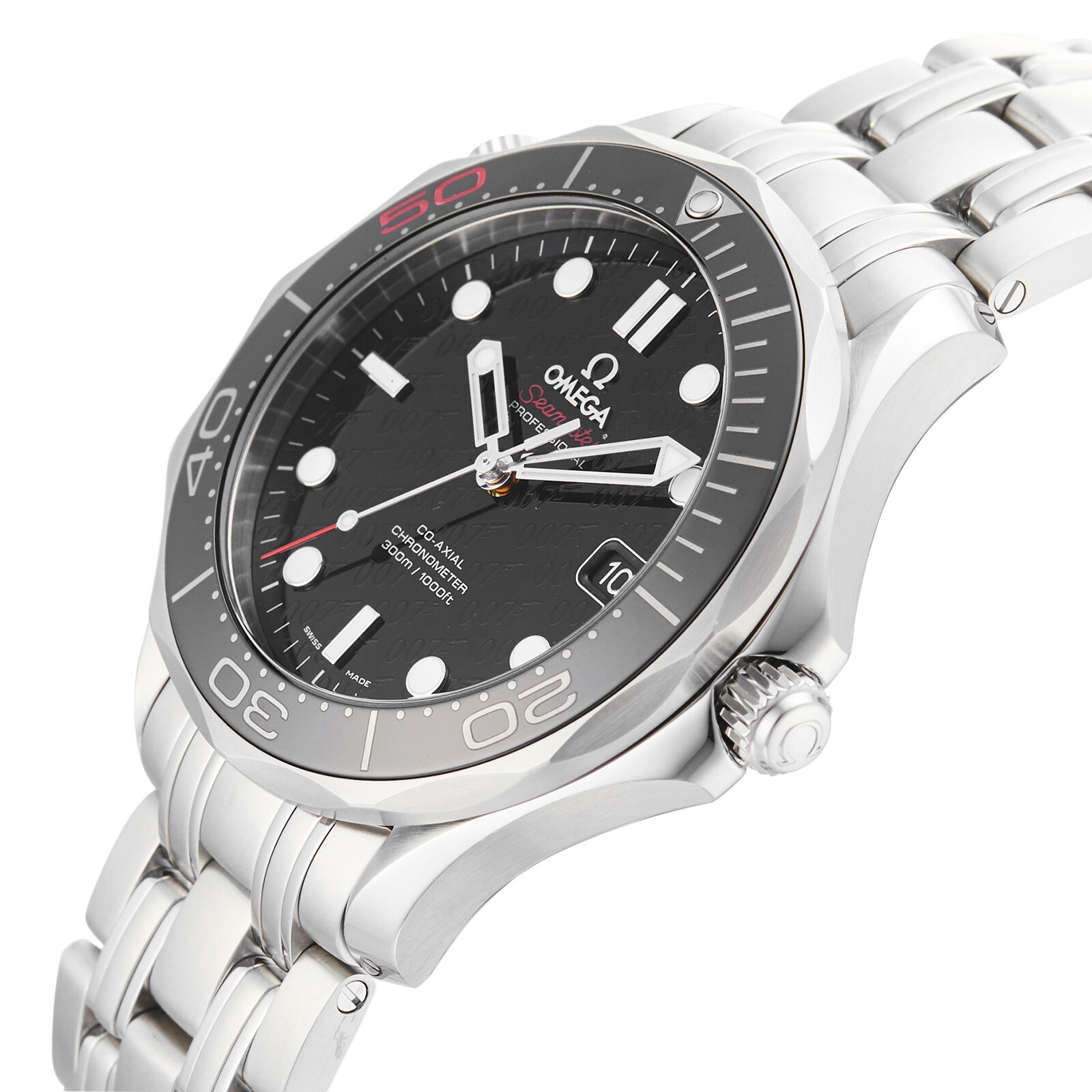 Pre-Owned Omega Seamaster Diver 300M 'James Bond 50th Anniversary' Edition Mens Watch 212.30.41.20.01.005