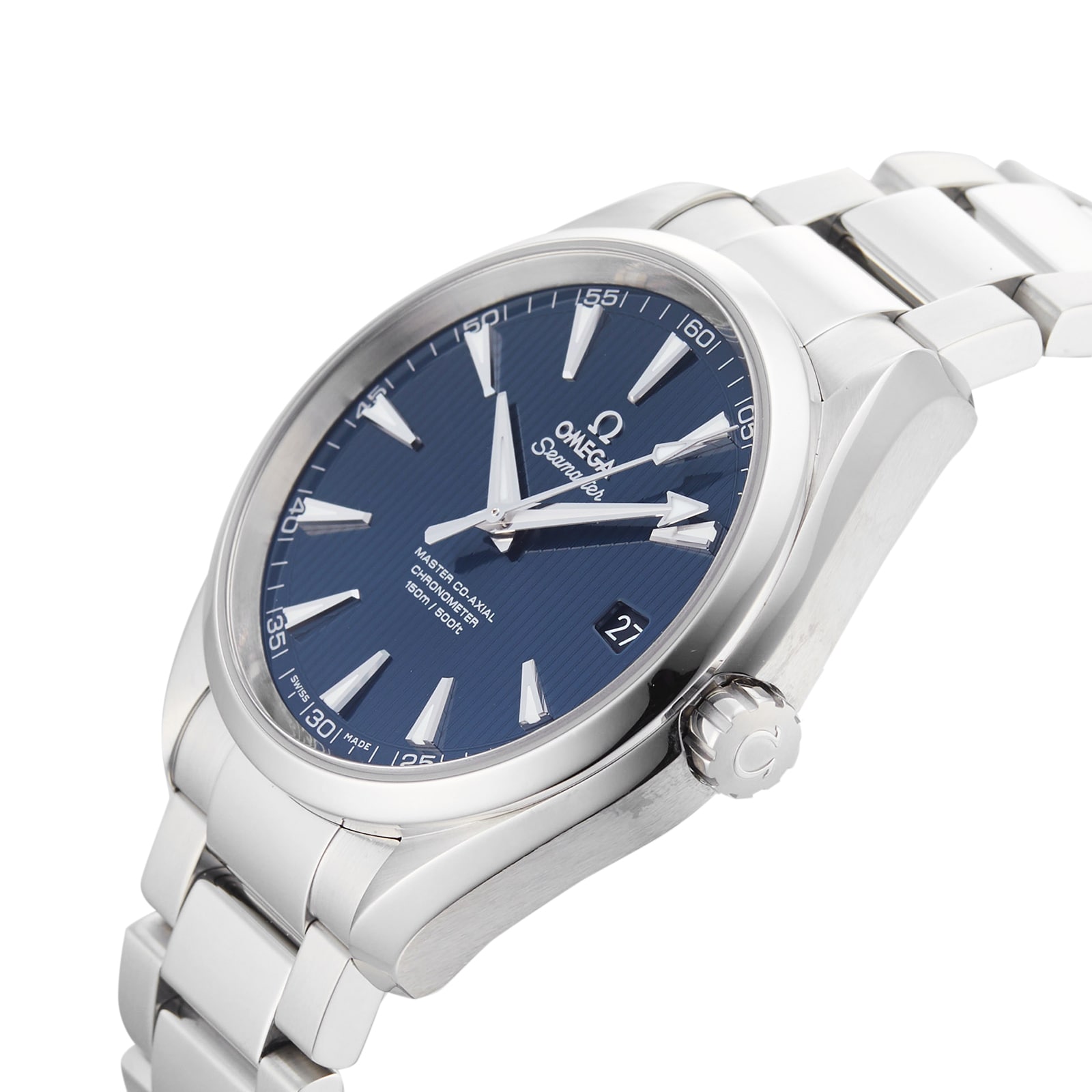 Pre-Owned Omega Seamaster Aqua Terra Blue Steel Mens Watch 231.10.42.21.03.003
