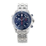 Pre-Owned Omega Seamaster Diver Blue Steel Mens Watch 212.30.42.50.03.001