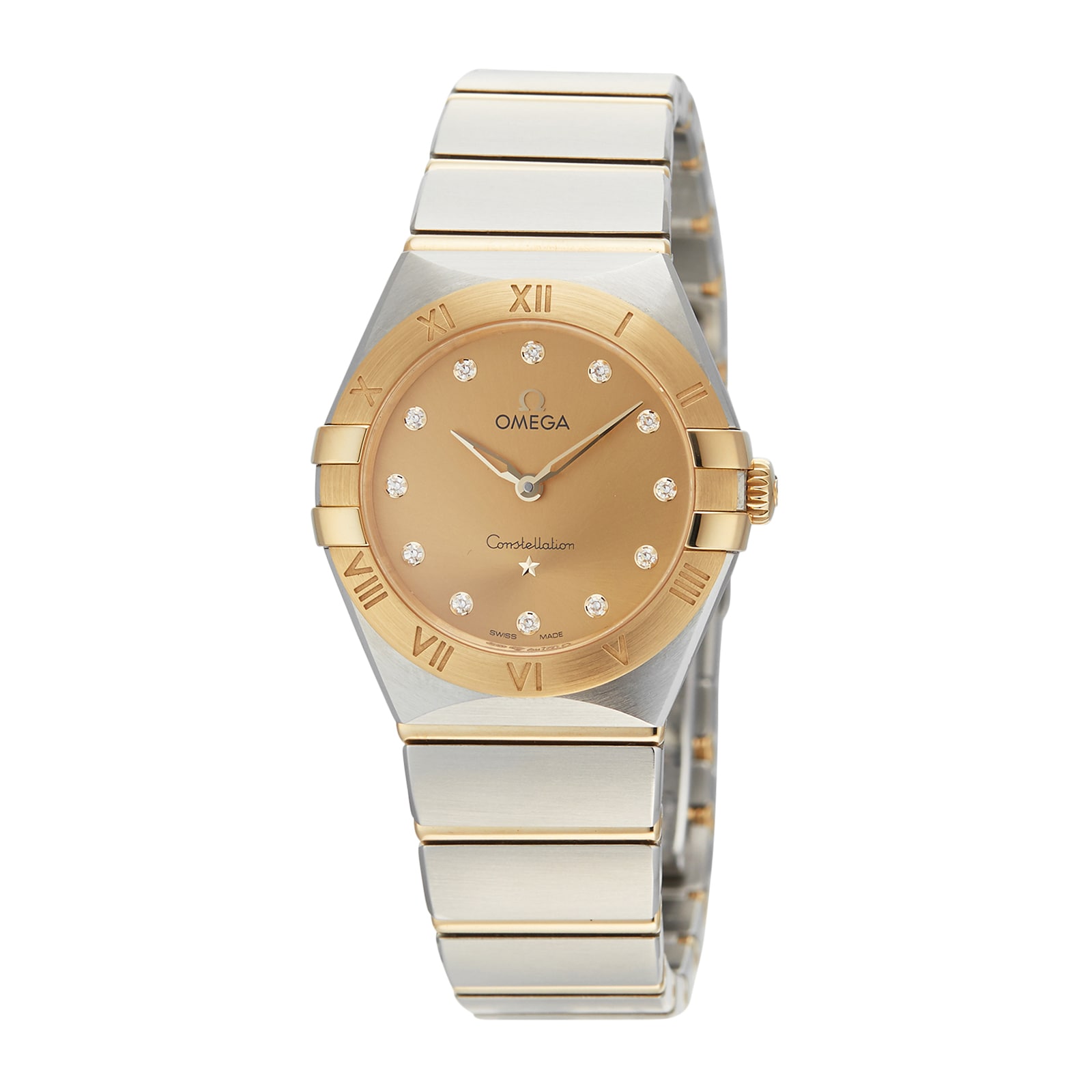 Pre-Owned Omega Constellation Yellow Steel and Yellow Gold Ladies Watch 131.20.28.60.58.001