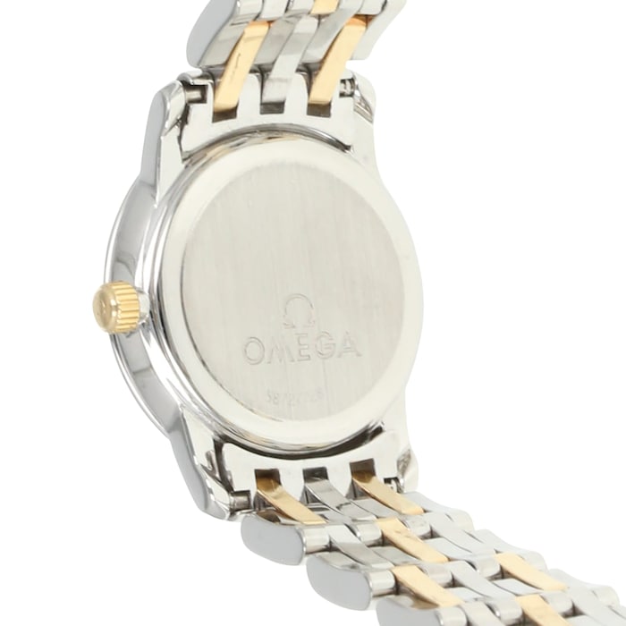 Pre-Owned Omega Pre-Owned Omega De Ville Prestige Silver Steel and Yellow Gold Ladies Watch 4370.35.00