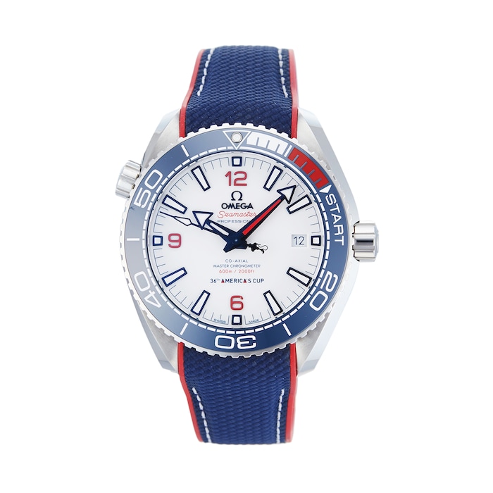 Pre-Owned Omega Pre-Owned Omega Seamaster Planet Ocean Americas Cup Mens Watch 215.32.43.21.04.001