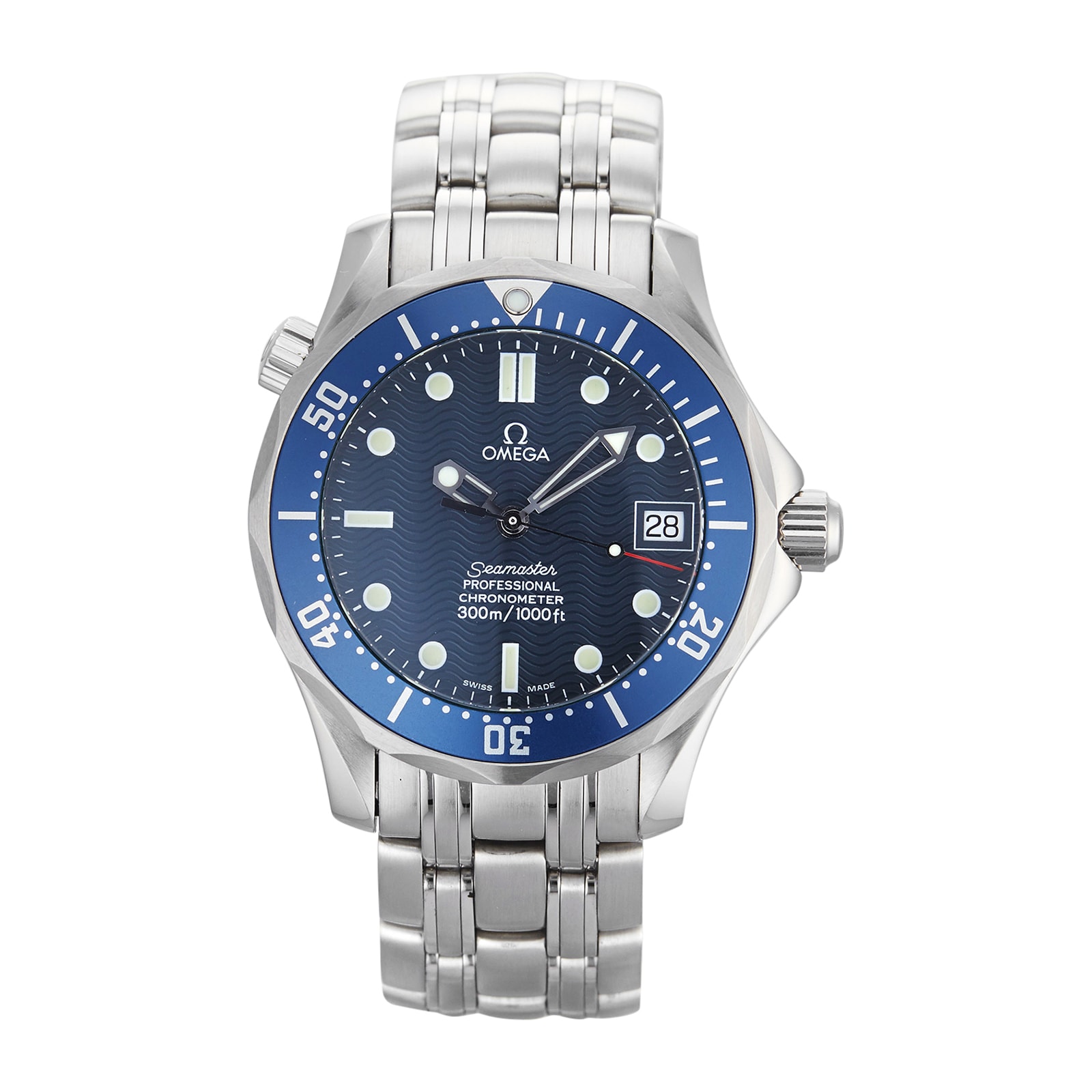 Pre-Owned Omega Seamaster Mid Size Blue Steel Unisex Watch 2551.80.00